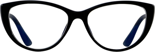ANDWOOD Gafas de bloqueo de luz azul para mujer, bloqueo de luz azul, para computadora, ojo de gato, transparente, montura AR003