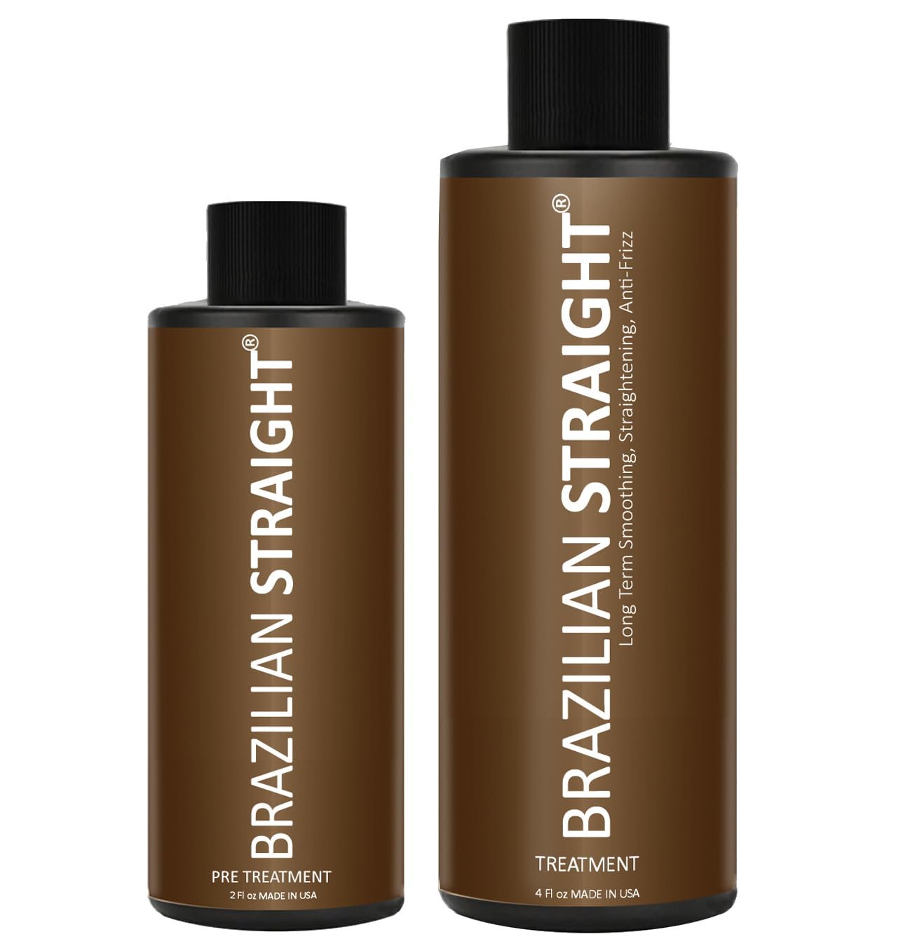 Real BRAZILIAN STRAIGHT Keratin Treatment Kit - Professional Results with Arganoil, Collagen & Amino Acid - Salon-Quality Straightening, Shiny Hair for 3-9 Months, All Hair Types, 8oz
