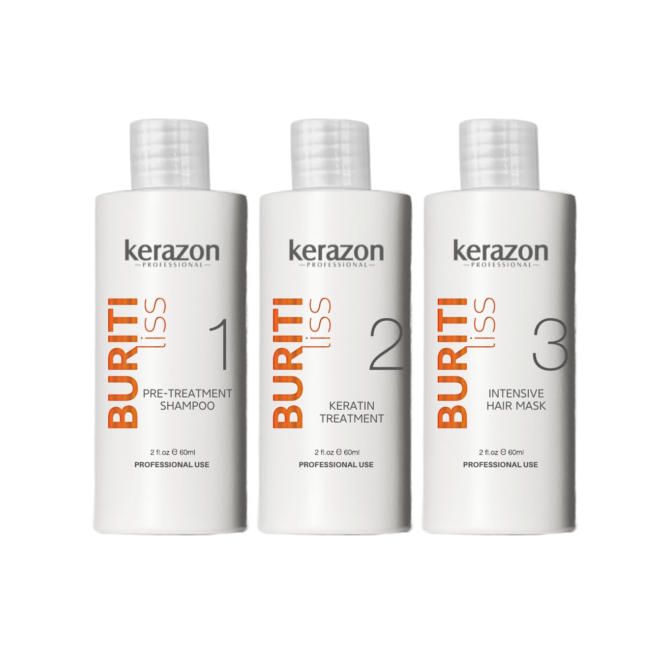 Clarifying Shampoo with Brazilian Keratin Treatment and Intensive Hair Mask KIT Tratamiento de Keratina Alisado 120ml 4fl.oz