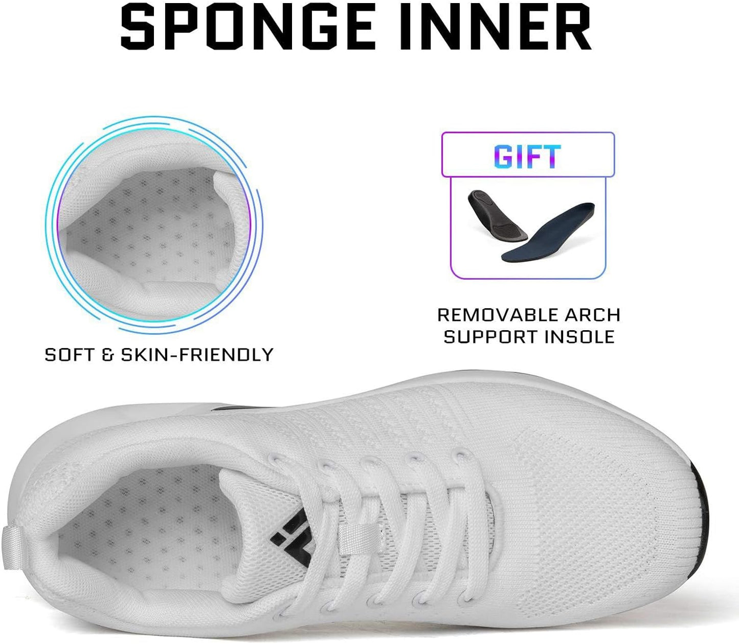Mishansha Womens Sneakers Air Cushion Running Tennis Shoes Women Lightweight Arch Support Walking Shoes