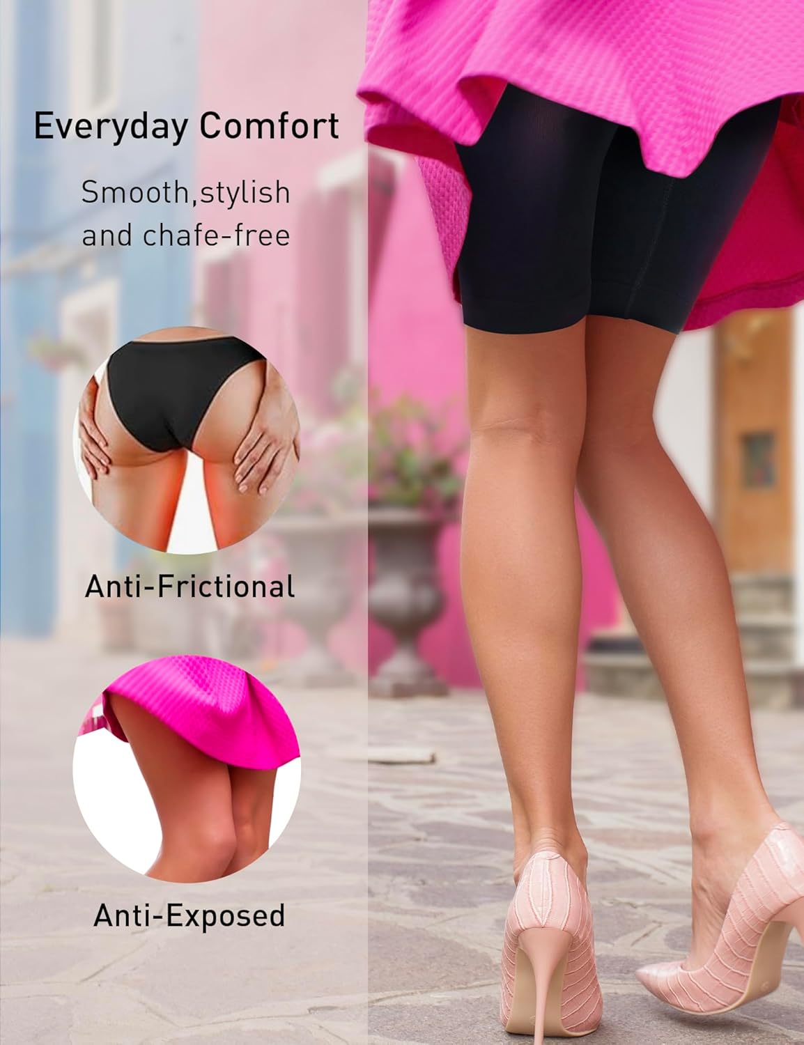 ATTLADY Slip Shorts for Under Dresses Women - Anti-Chafing Cooling Slip Shorts, Women's Seamless Under Skirts
