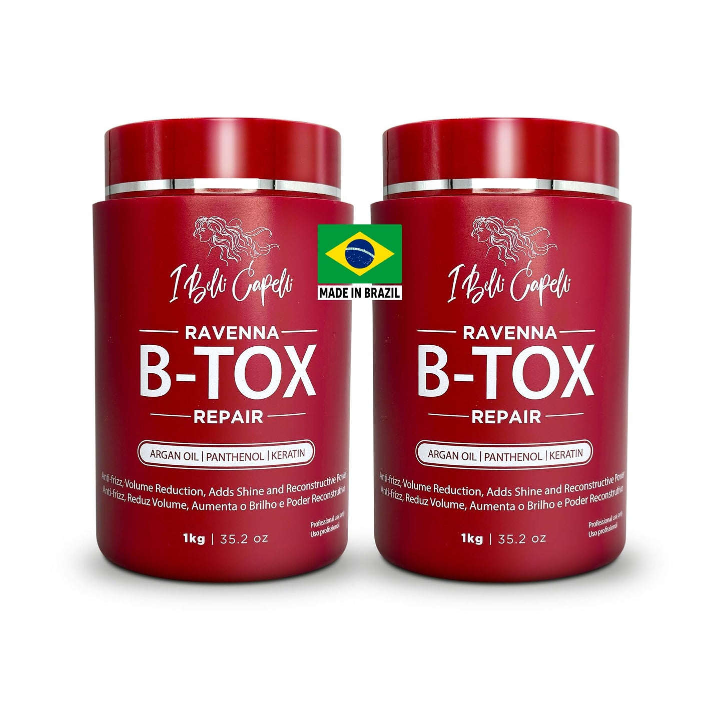 I Belli Capelli Tratamiento Ravenna B-tox para cabello rubio, 35.2 oz (1kg) - Sin formaldehído, acción anti-encrespamiento, suavizante, hidratación profunda y acción hidratante, aceite de argán