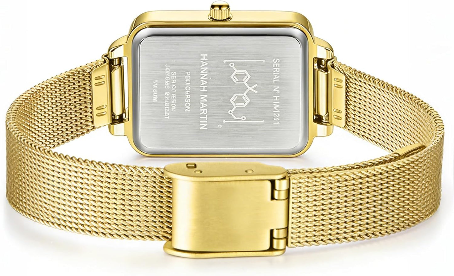 HANNAH MARTIN Relojes para mujer, impermeables, de cuarzo analógico, con correa de acero inoxidable, reloj de pulsera de moda y delicado, reloj de lujo con diamantes para mujer