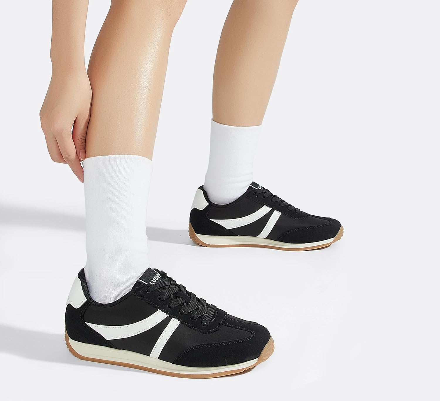 LUCKY STEP - Zapatillas deportivas de moda retro para mujer, antideslizantes, cómodas, casuales, para correr, transpirables, clásicas, para caminar