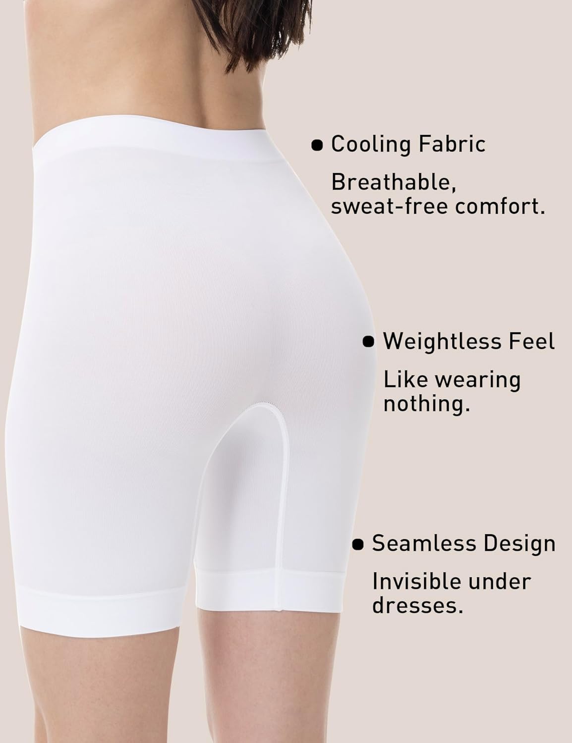 ATTLADY Slip Shorts for Under Dresses Women - Anti-Chafing Cooling Slip Shorts, Women's Seamless Under Skirts