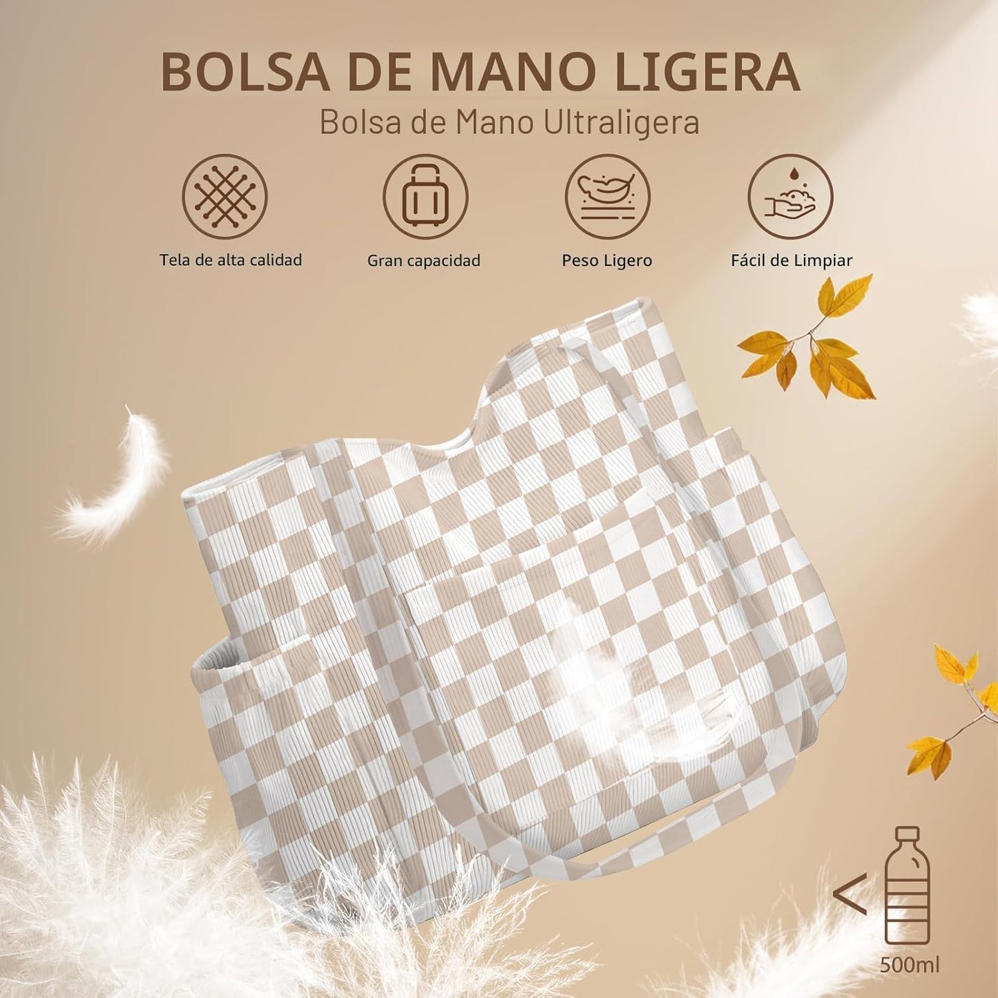Bolsa de pana para mujeres, bolsa de gran capacidad linda con 6 bolsillos, bolso cruzado de hombro para trabajo, viajes, gimnasio