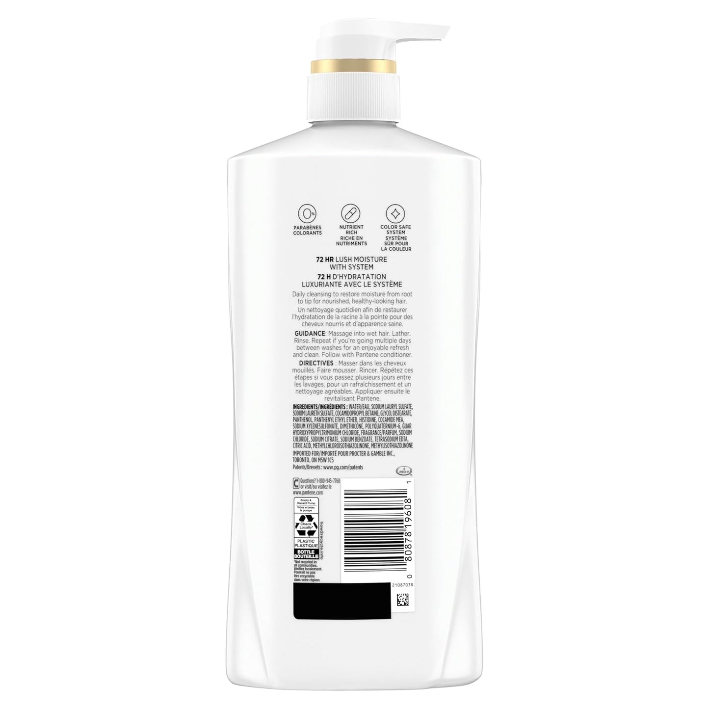 Pantene Shampoo & Conditioner Set, Daily Moisture Renewal - Pro-V Nutrients for Dry, Color-Treated, Straight to Curly Hair, 72-Hour Hydration & Softness, 52.8 Oz Total + Miracle Rescue Shot (0.5 Oz)