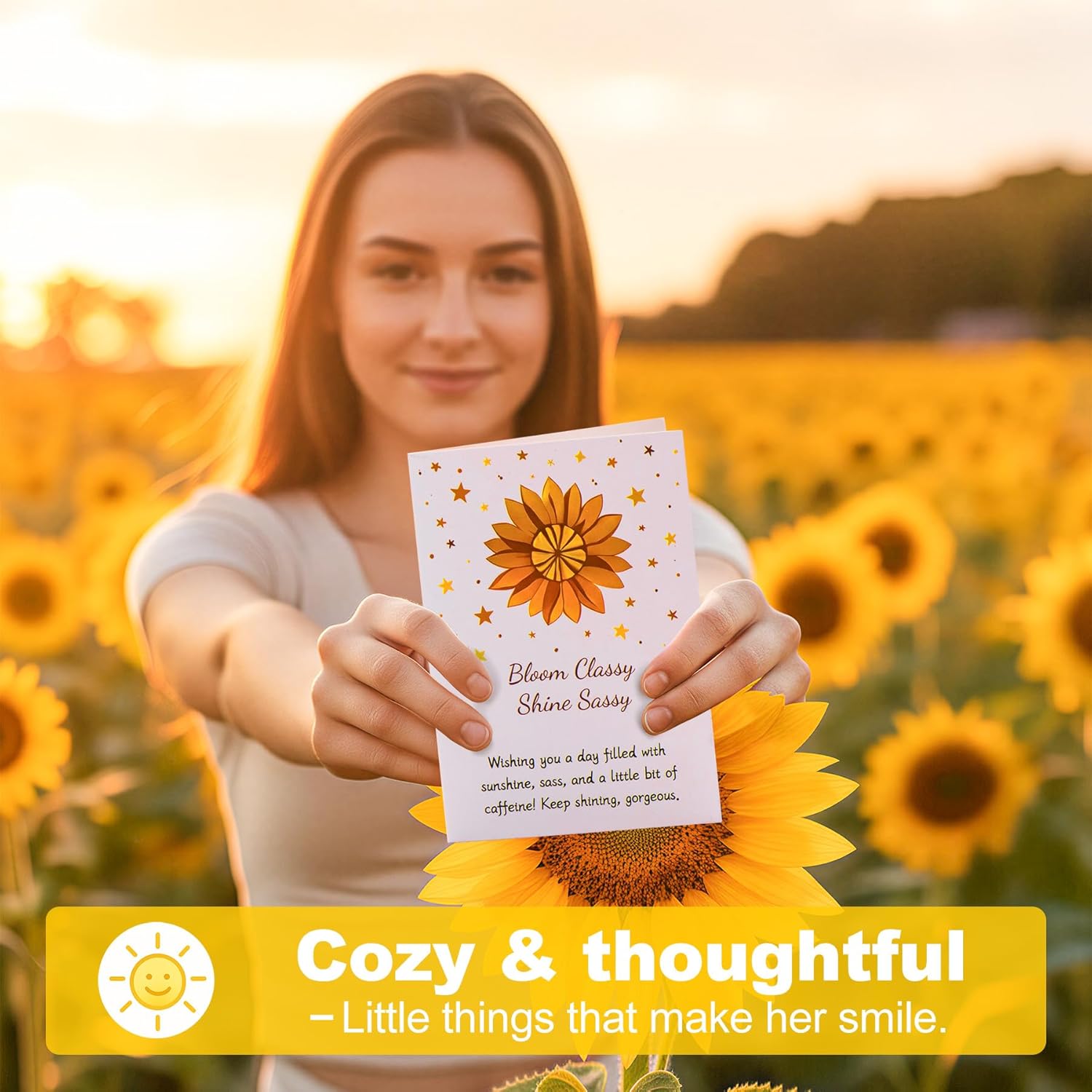 Mothers Day Gifts for Mom, Sunflower Gift Set for Women Wife Friends - Birthday, Christmas, Valentine's Day Gifts | Thoughtful Care Package - Cozy Blanket, Spa & Relaxation - Get Well Soon Baskets Set