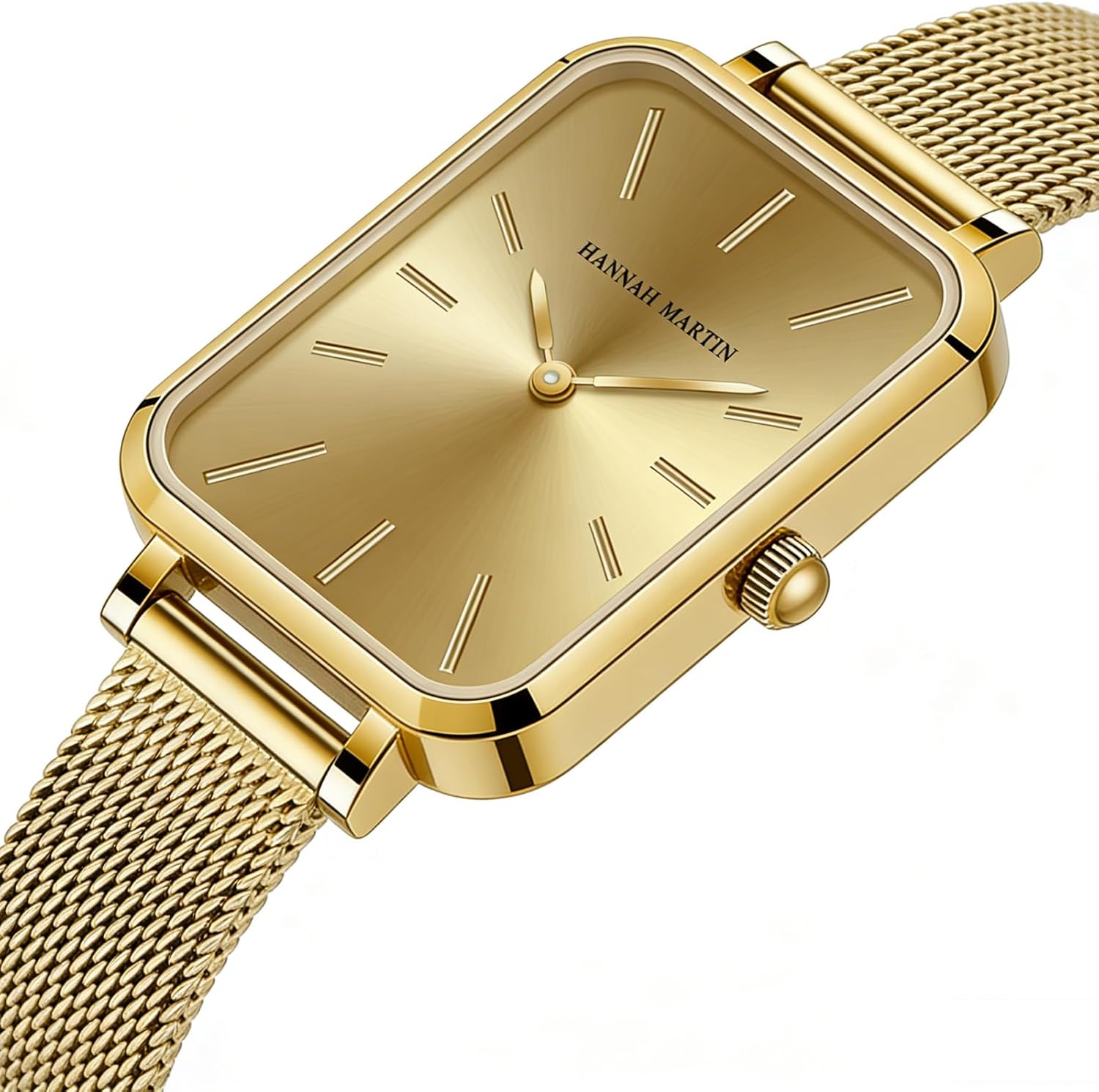 HANNAH MARTIN Relojes para mujer, impermeables, de cuarzo analógico, con correa de acero inoxidable, reloj de pulsera de moda y delicado, reloj de lujo con diamantes para mujer