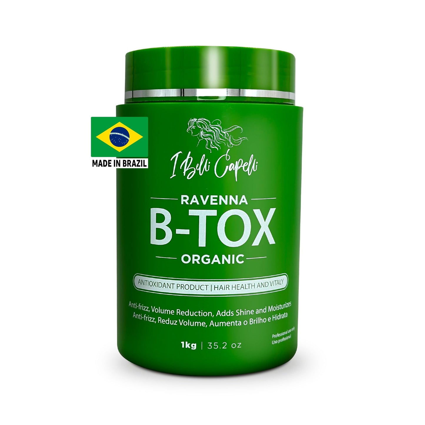 I Belli Capelli Tratamiento Ravenna B-tox para cabello rubio, 35.2 oz (1kg) - Sin formaldehído, acción anti-encrespamiento, suavizante, hidratación profunda y acción hidratante, aceite de argán