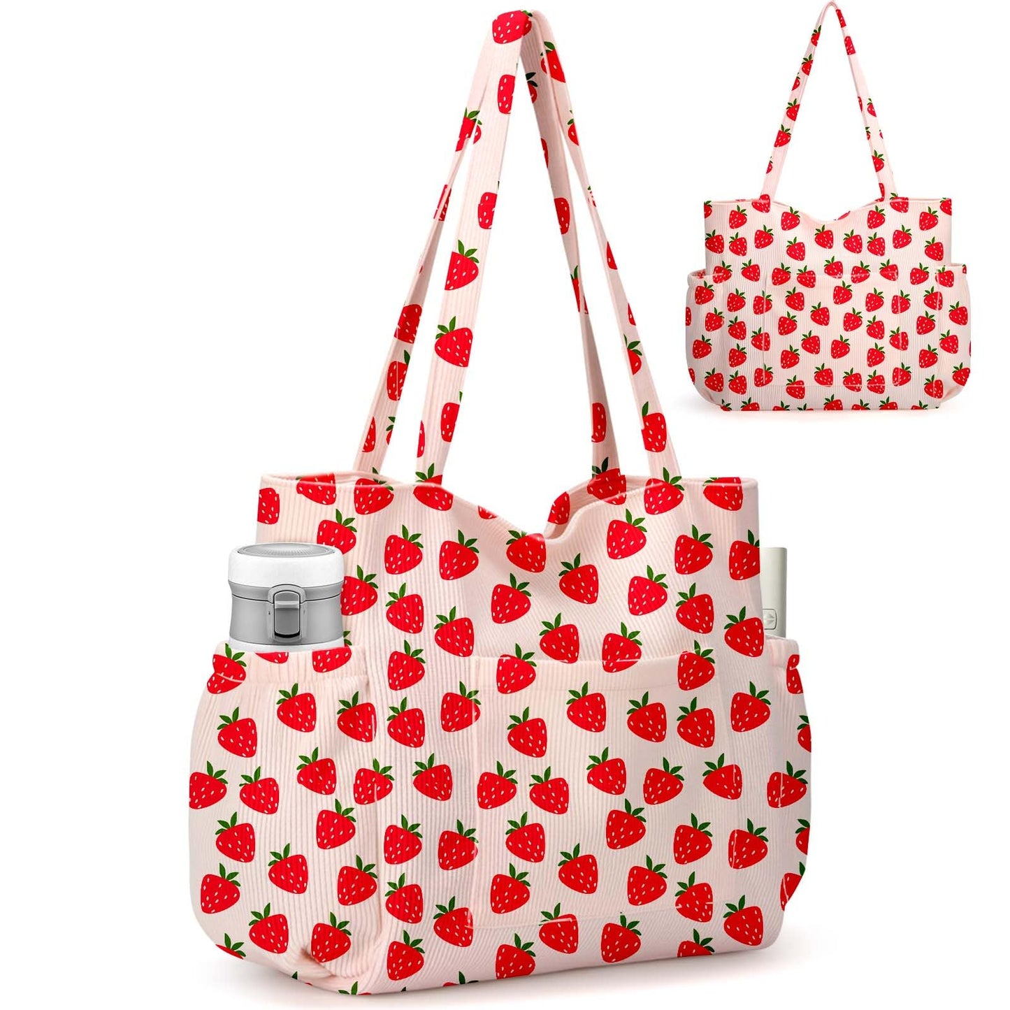 Bolsa de pana para mujeres, bolsa de gran capacidad linda con 6 bolsillos, bolso cruzado de hombro para trabajo, viajes, gimnasio