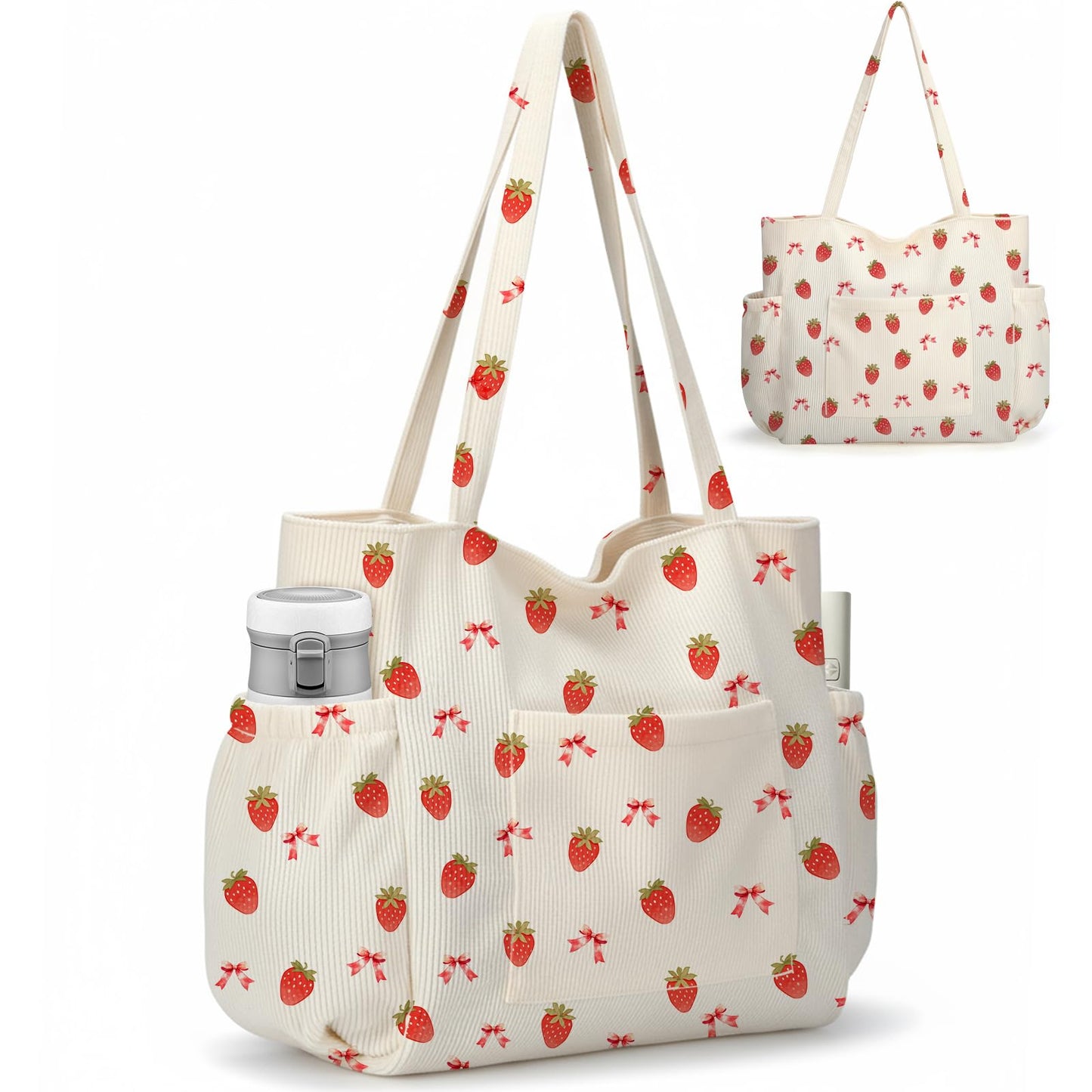 Bolsa de pana para mujeres, bolsa de gran capacidad linda con 6 bolsillos, bolso cruzado de hombro para trabajo, viajes, gimnasio