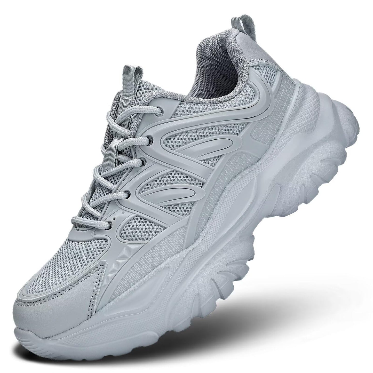 Zapatillas deportivas para correr en carretera para mujeres antideslizantes para damas caminata moda atlético grueso zapatillas trabajo gimnasio cómodas ligeras malla suela suave