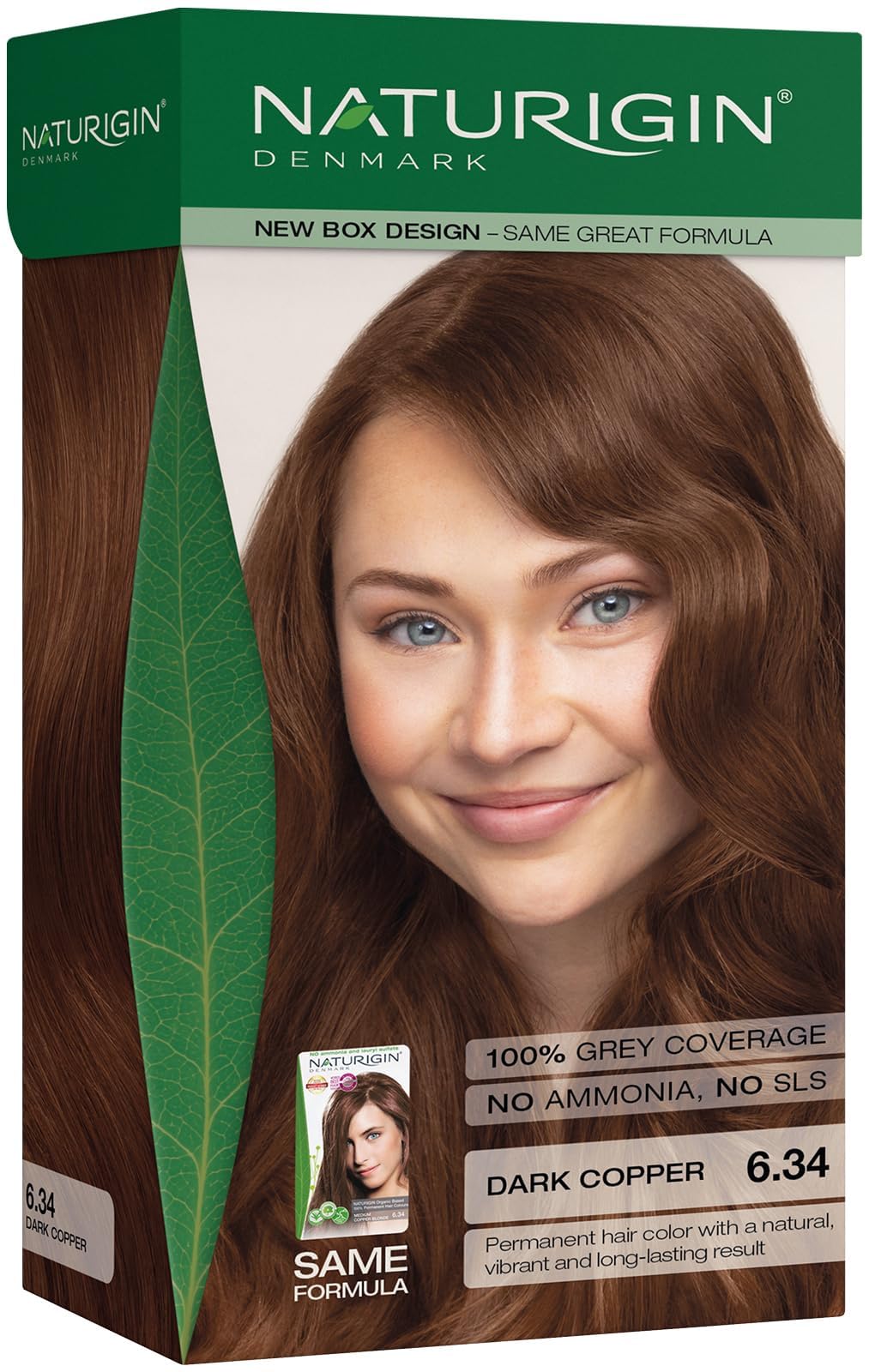 Naturigin Permanent Hair Dye - 4.0 Brown - 100% Gray Coverage, Long-Lasting Natural hair Color - Ammonia & Paraben-Free, Vegan and Plant-Infused Formula (Pack of 1)