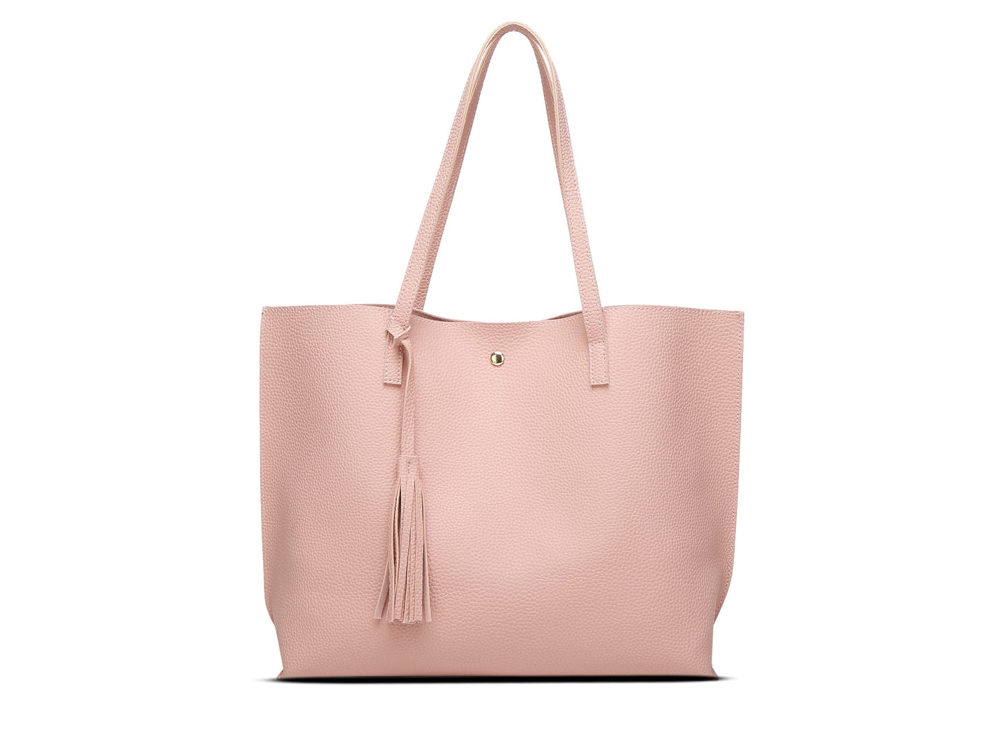 Dreubea Women's Soft Faux Leather Tote Shoulder Bag from, Big Capacity Tassel Handbag