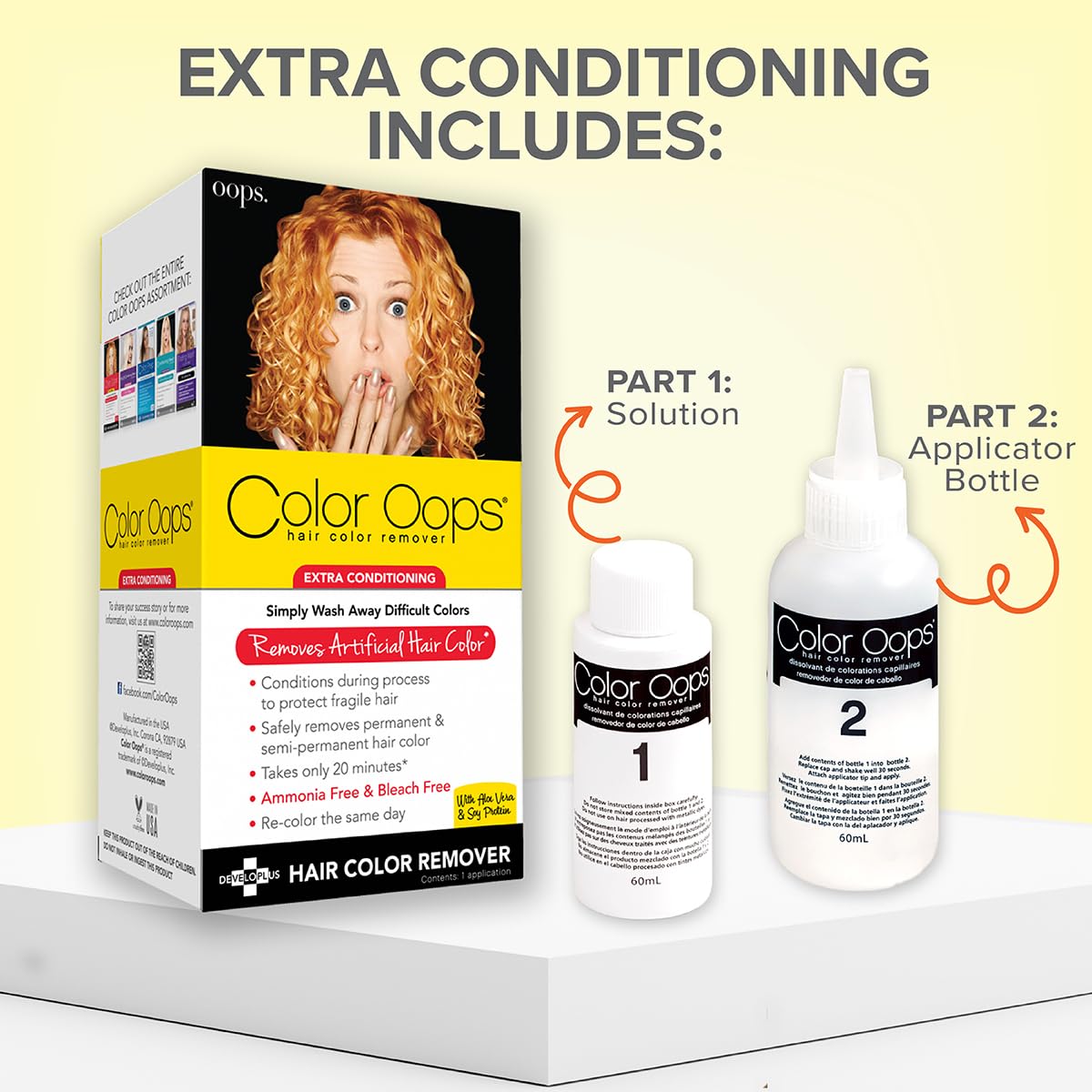 Color Oops decolorante de cabello con extra acondicionador.