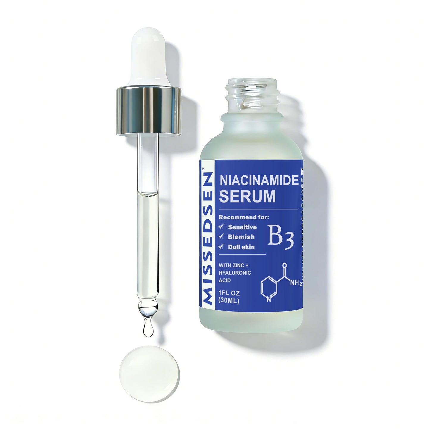 Suero de ácido hialurónico con aceite de colágeno y vitamina E para el cuidado de la piel, suero hidratante e iluminador para la cara, antienvejecimiento, para todo tipo de piel, uso diario, 1 onza líquida