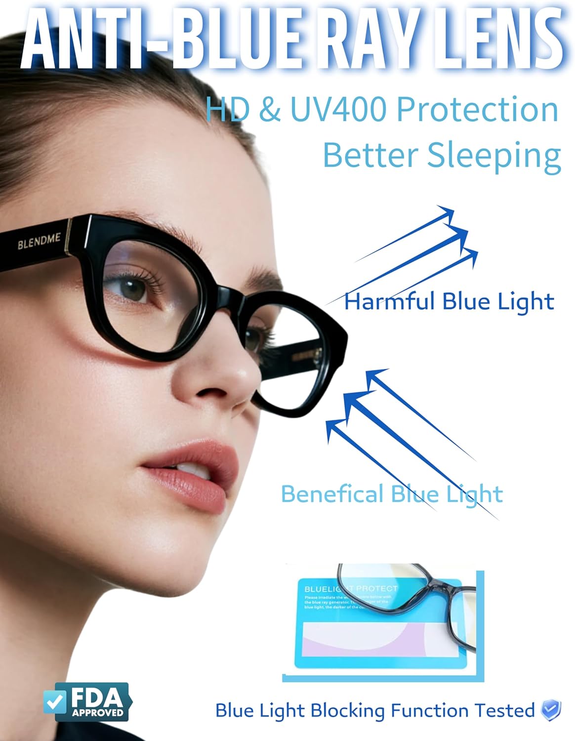 Gafas ultraligeras de luz azul ojo de gato para mujer antirreflejo reduce la fatiga ocular juego/computadora/pantalla