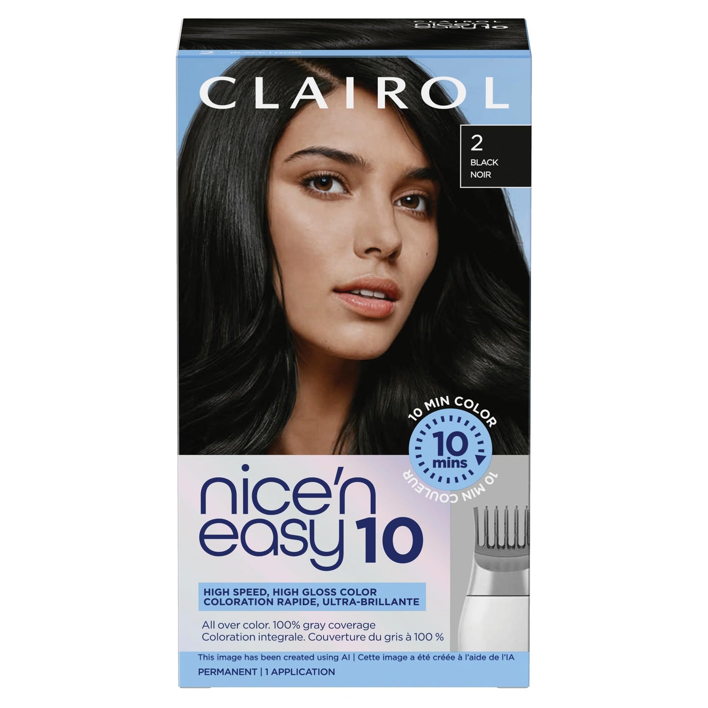 Clairol Nice'N Easy 10 Permanent Hair Dye, 6WN Light Chocolate Brown Hair Color, Pack of 1