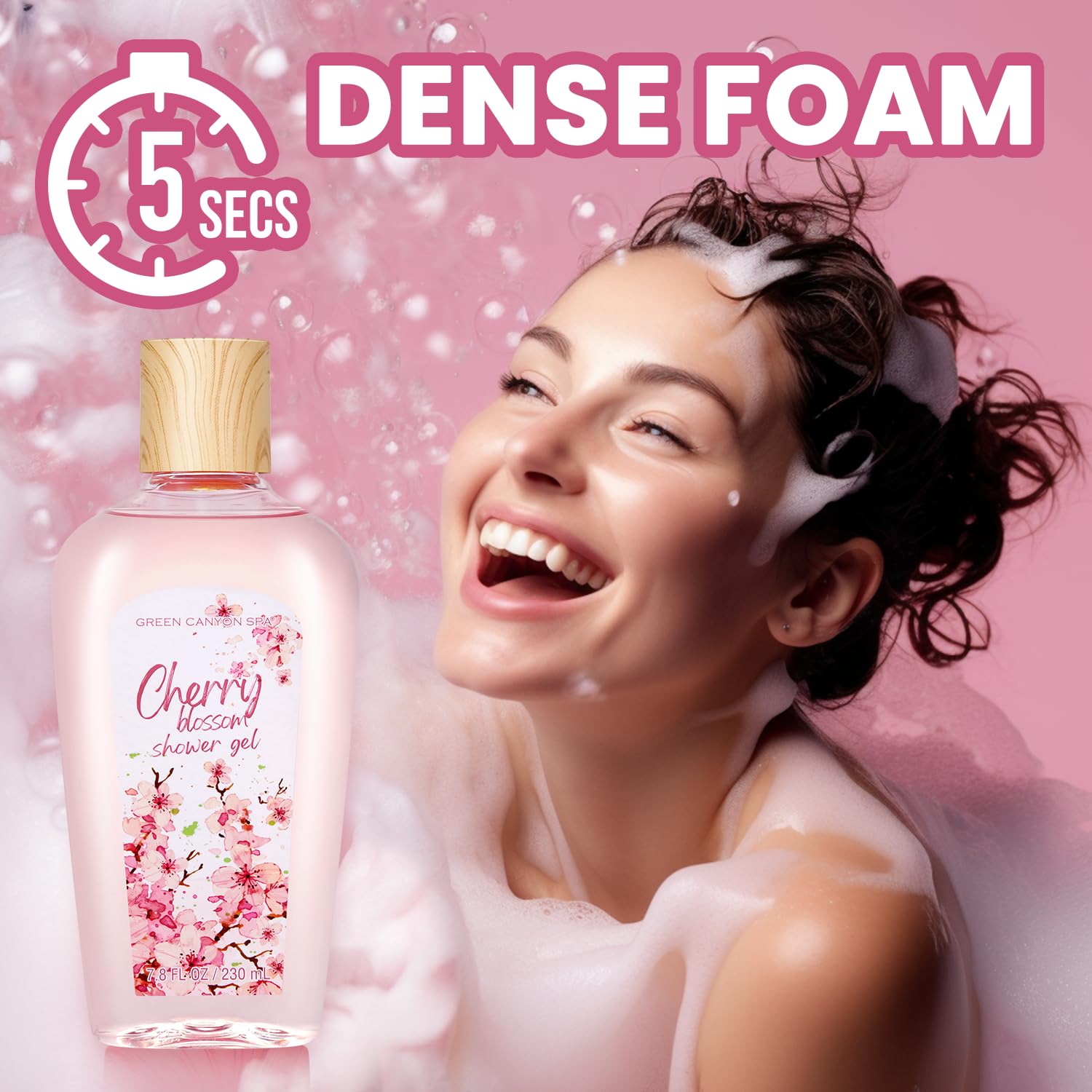 Green Canyon Spa Birthday Gifts for Women 11 Pcs Cherry Blossom Spa Gift Baskets Gift for Mom Her Friend Sister Wife Mothers Day Gifts for Her Bath and Body Gift Sets Presents for Her