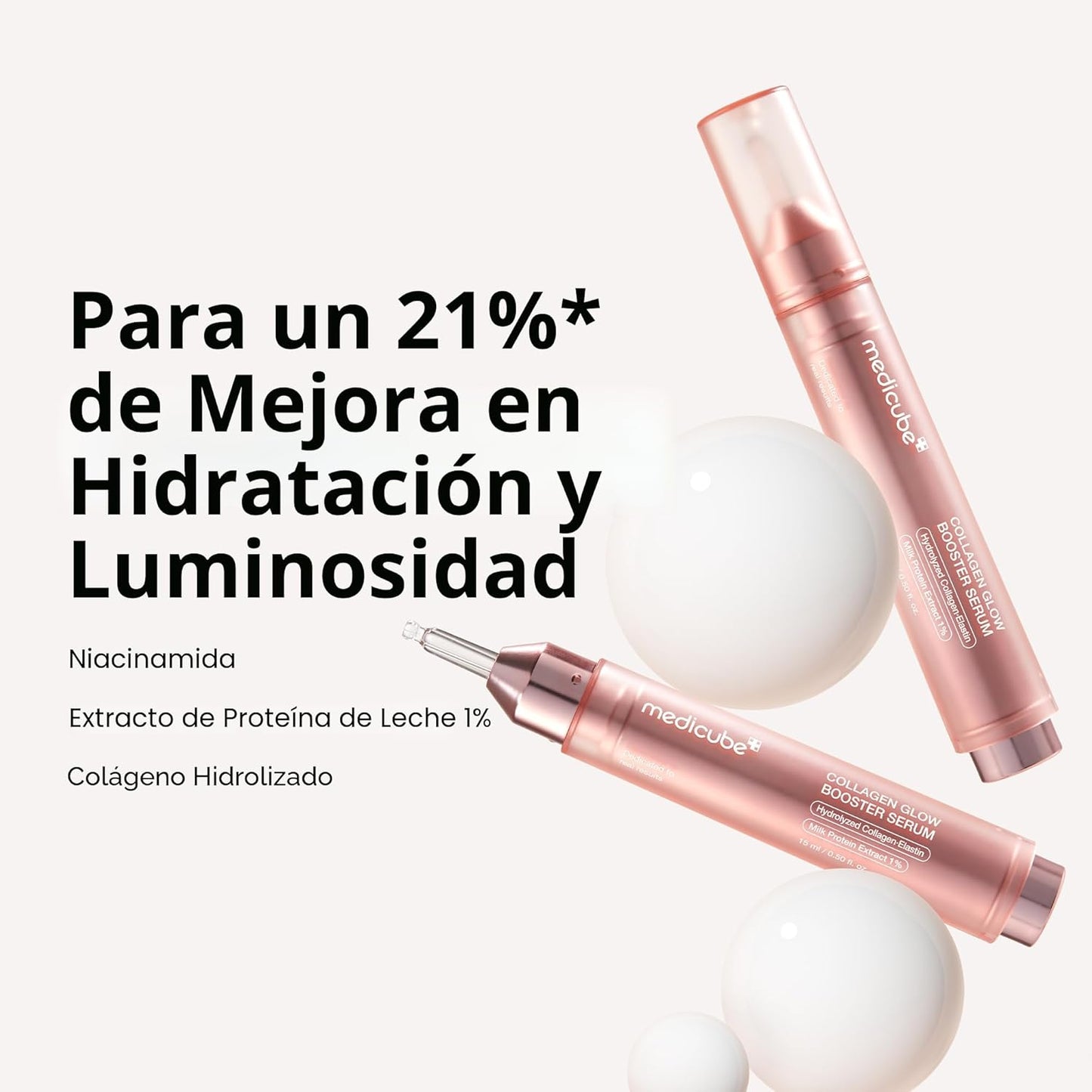 medicube Milky Collagen Double Glow Lock Duo: Máscara Envolvente de Brillo Lechoso con Capa de Colágeno y Suero Lácteo Potenciador del Brillo de Colágeno | Colágeno 130Da, Niacinamida, Glutatión para