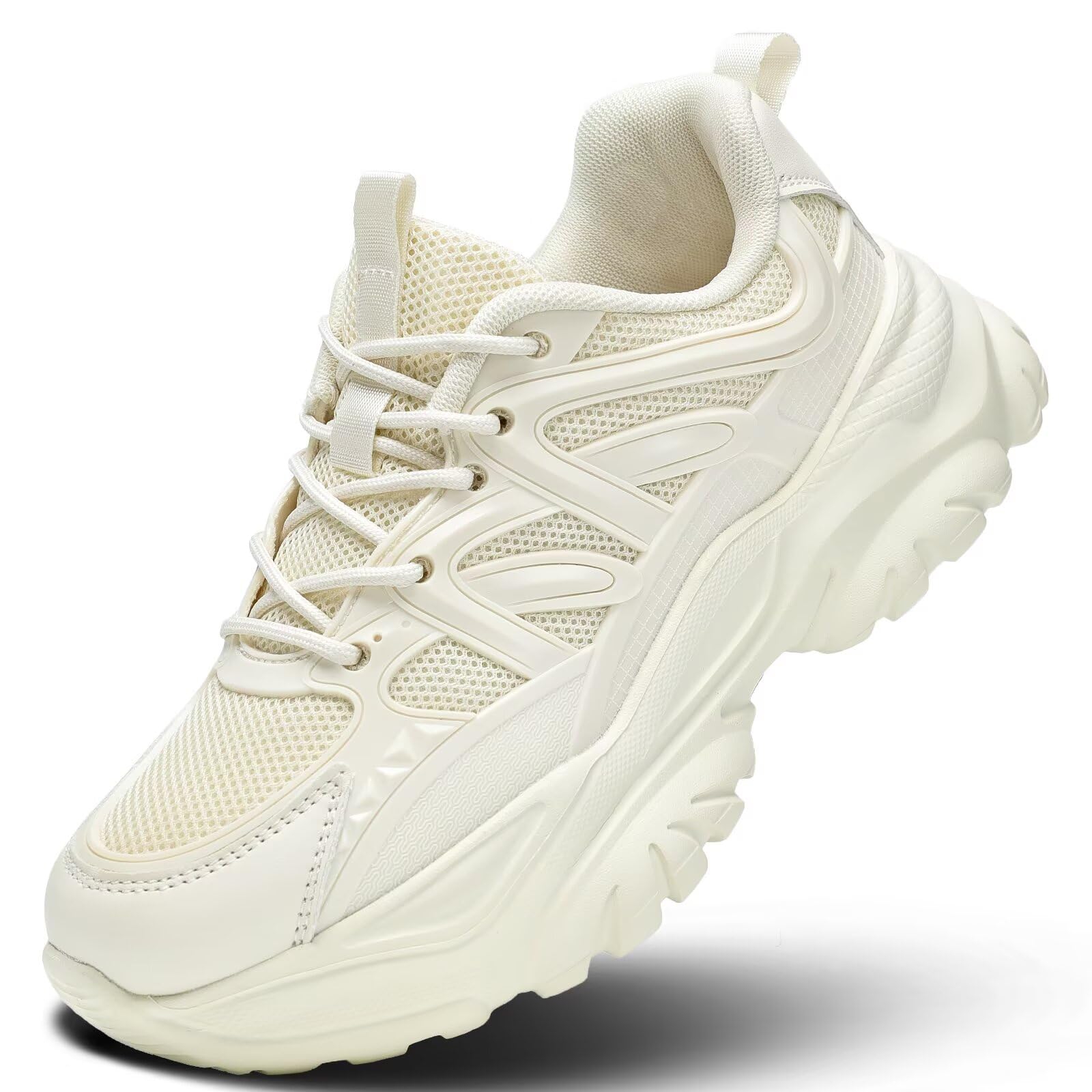 Zapatillas deportivas para correr en carretera para mujeres antideslizantes para damas caminata moda atlético grueso zapatillas trabajo gimnasio cómodas ligeras malla suela suave