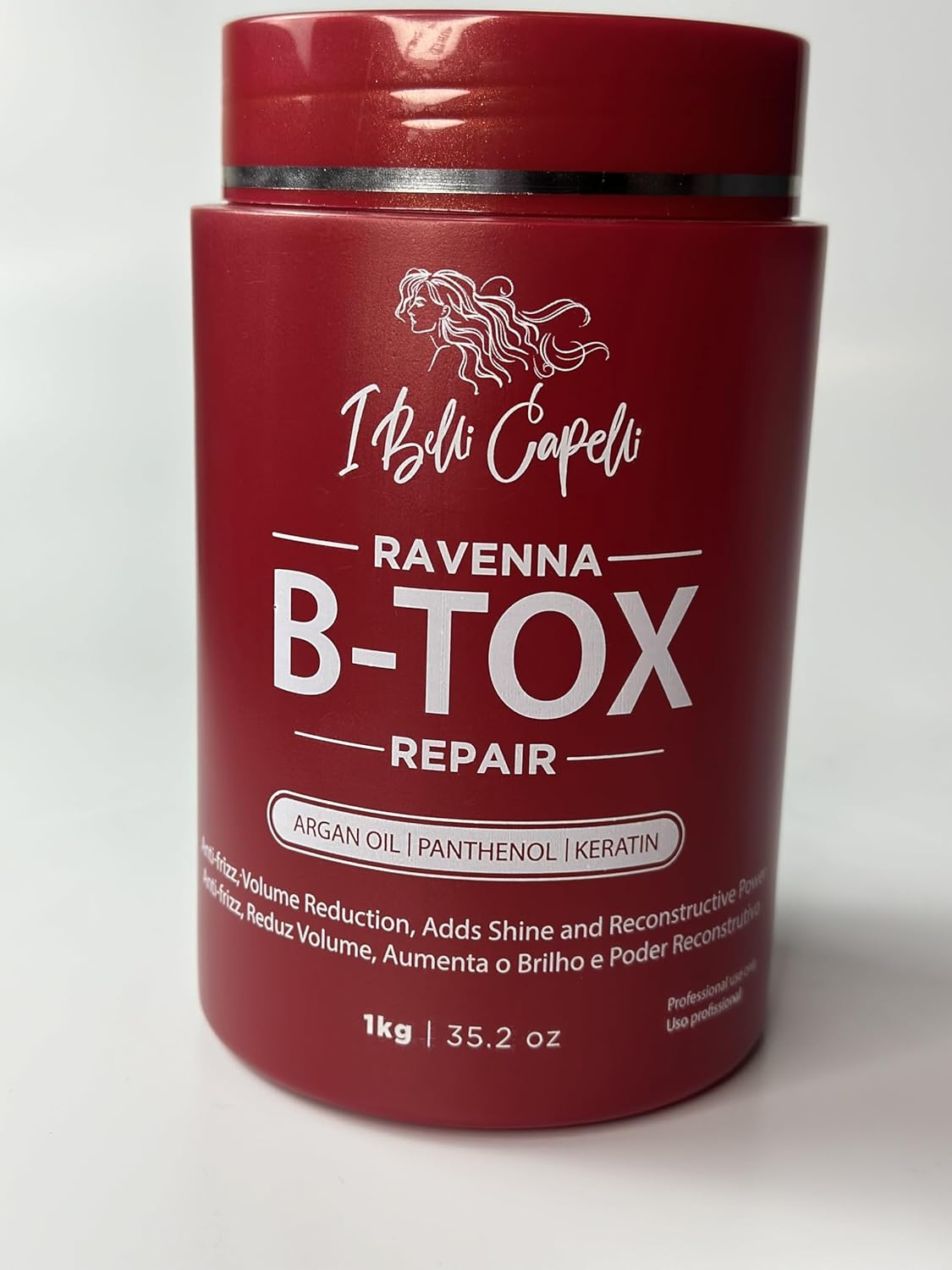 I Belli Capelli Kit de Tratamiento Capilar Ravenna - 1kg/35.02 oz Máscara Capilar B-tox + Champú Anti-Residuos 300ml/10.1 fl.oz - Champú Reparador y Aclarante de Efecto Duradero