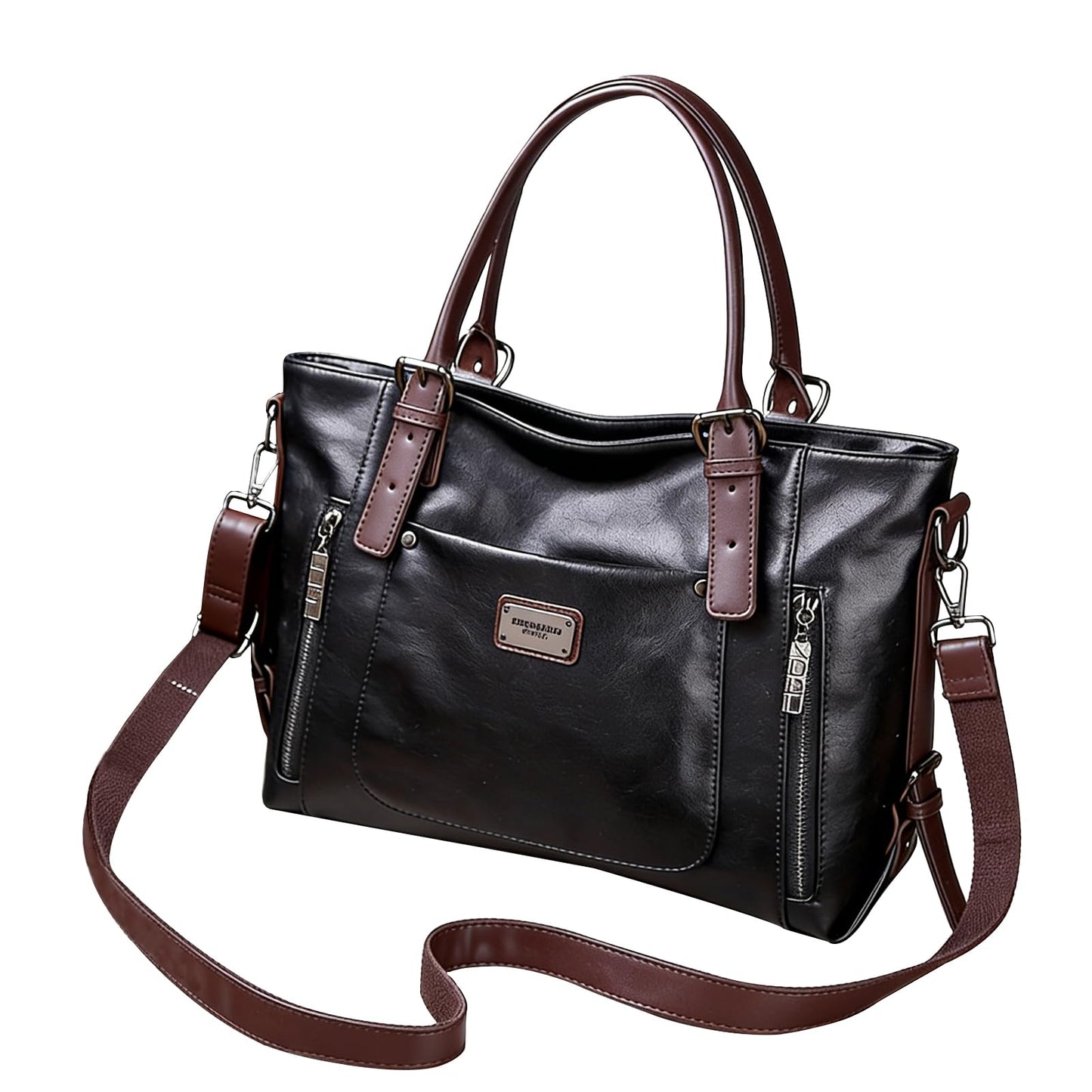 Handbags and Purses for women Vegan Leather Tote Bag for Women Satchel Shoulder Bags Travel Purse with Compartments