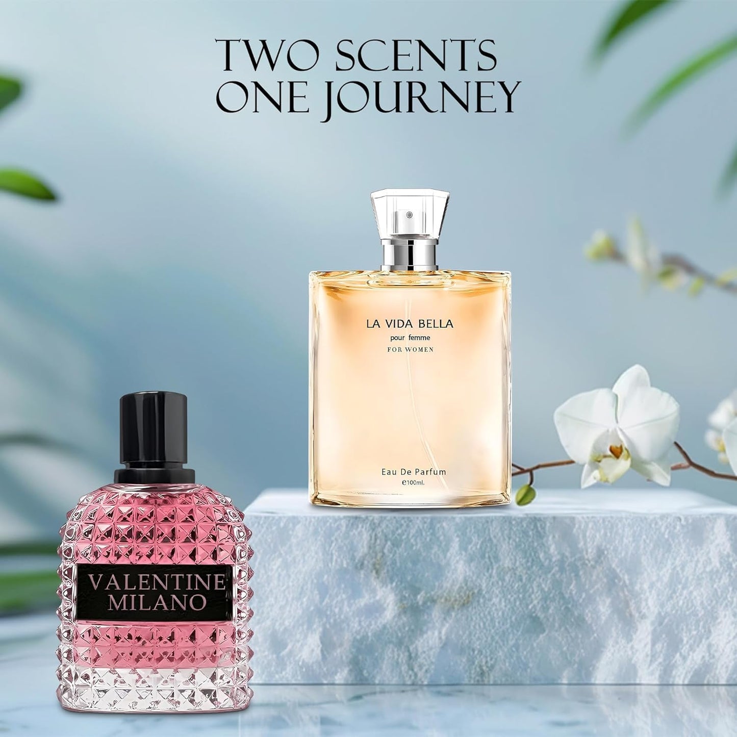 Valentine Milano - Conjunto de perfume para mujer y La Vida Bella, 3.4 onzas, fragancias de larga duración, paquete de 2