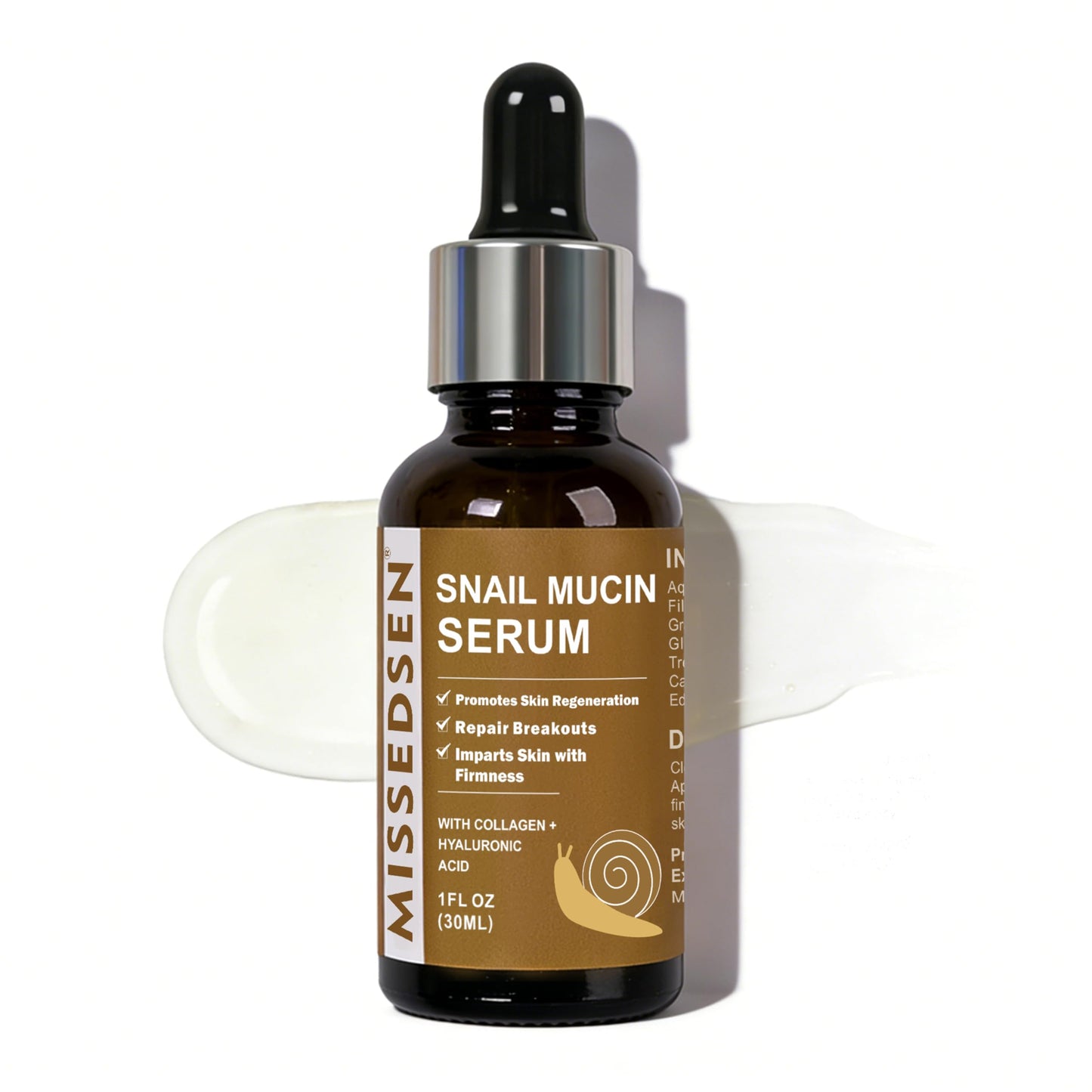 Suero de ácido hialurónico con aceite de colágeno y vitamina E para el cuidado de la piel, suero hidratante e iluminador para la cara, antienvejecimiento, para todo tipo de piel, uso diario, 1 onza líquida