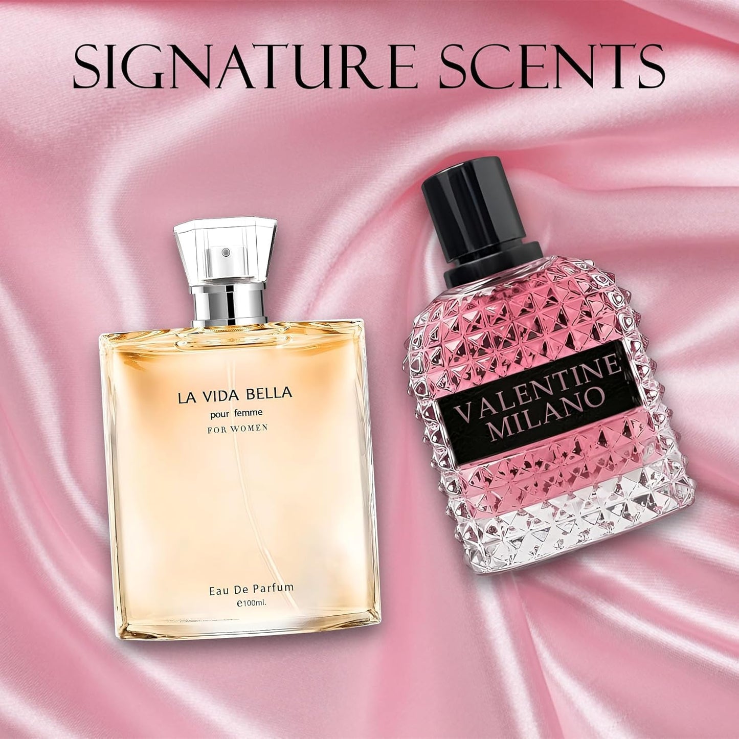 Valentine Milano - Conjunto de perfume para mujer y La Vida Bella, 3.4 onzas, fragancias de larga duración, paquete de 2
