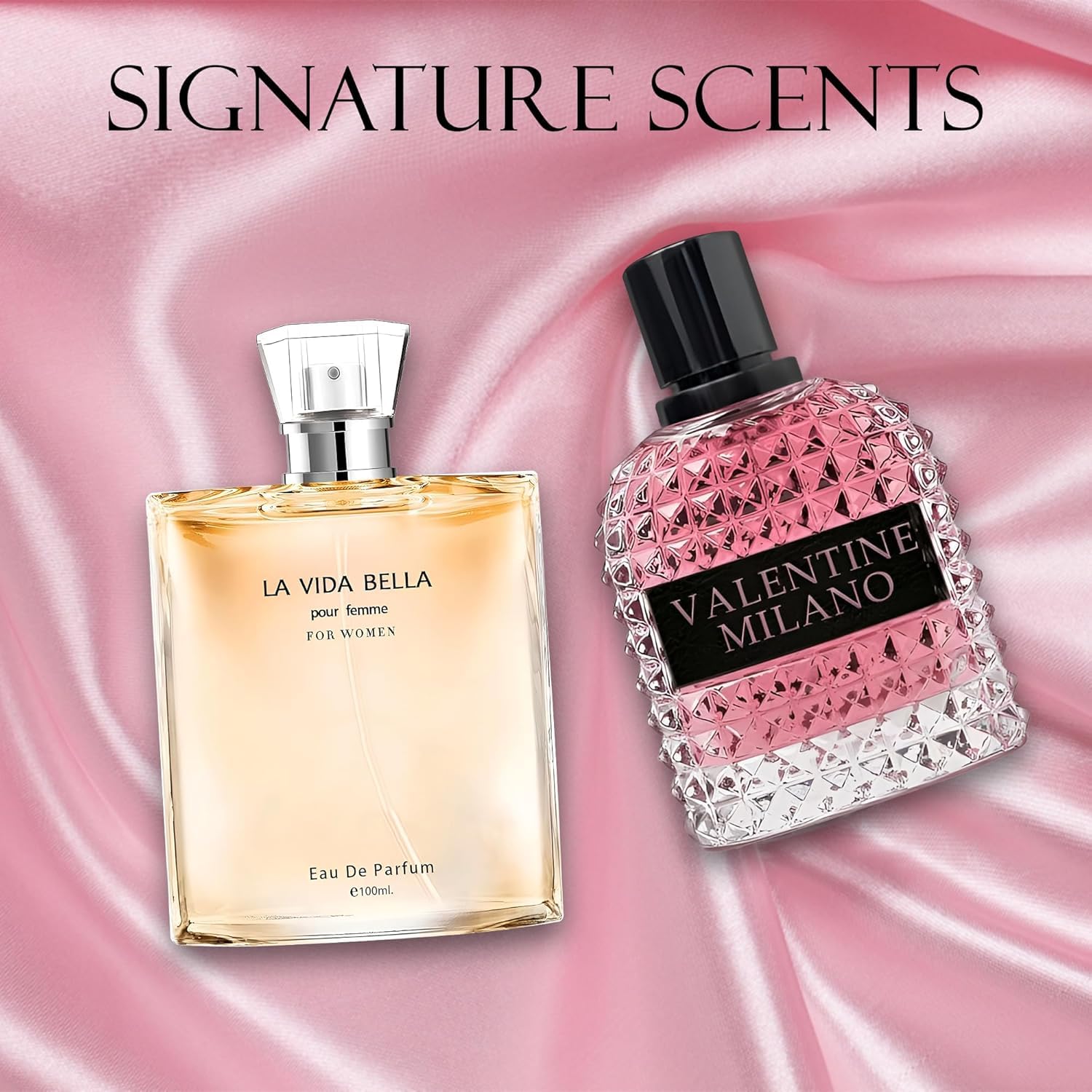 Valentine Milano - Conjunto de perfume para mujer y La Vida Bella, 3.4 onzas, fragancias de larga duración, paquete de 2