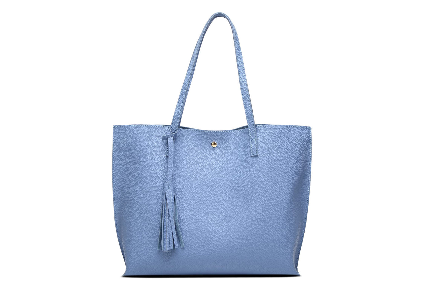 Dreubea Women's Soft Faux Leather Tote Shoulder Bag from, Big Capacity Tassel Handbag