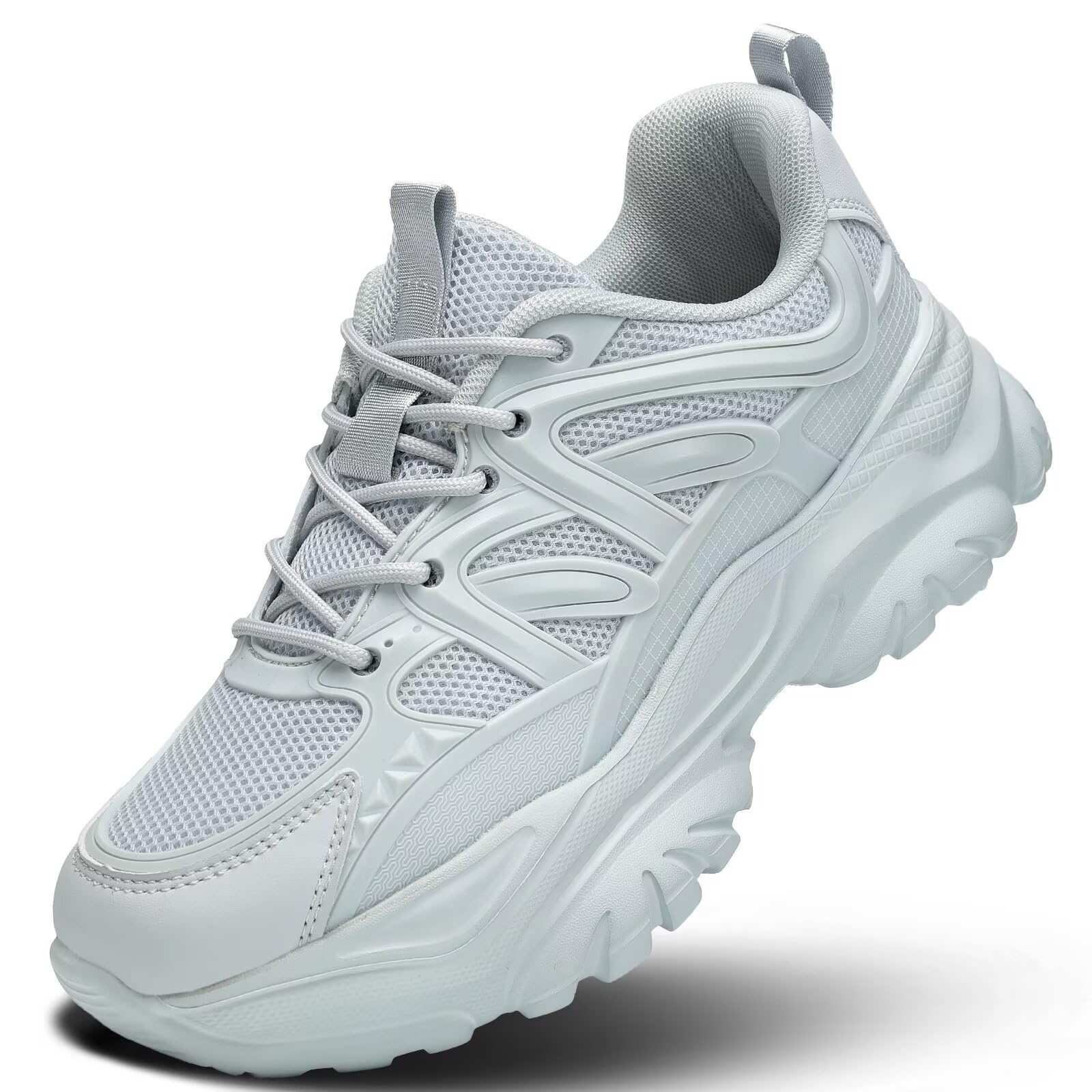 Zapatillas deportivas para correr en carretera para mujeres antideslizantes para damas caminata moda atlético grueso zapatillas trabajo gimnasio cómodas ligeras malla suela suave