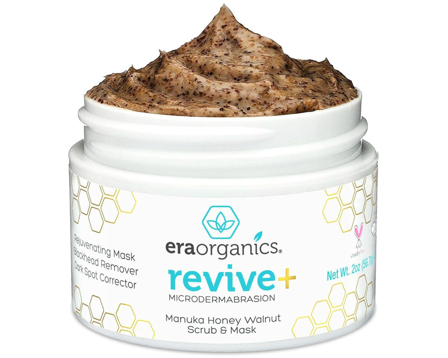 Manuka Honey Exfoliating Face Scrub – Gentle Microdermabrasion Face Exfoliator to Help Smooth, Soften & Balance with Moisturizing Organic Superfoods 2oz