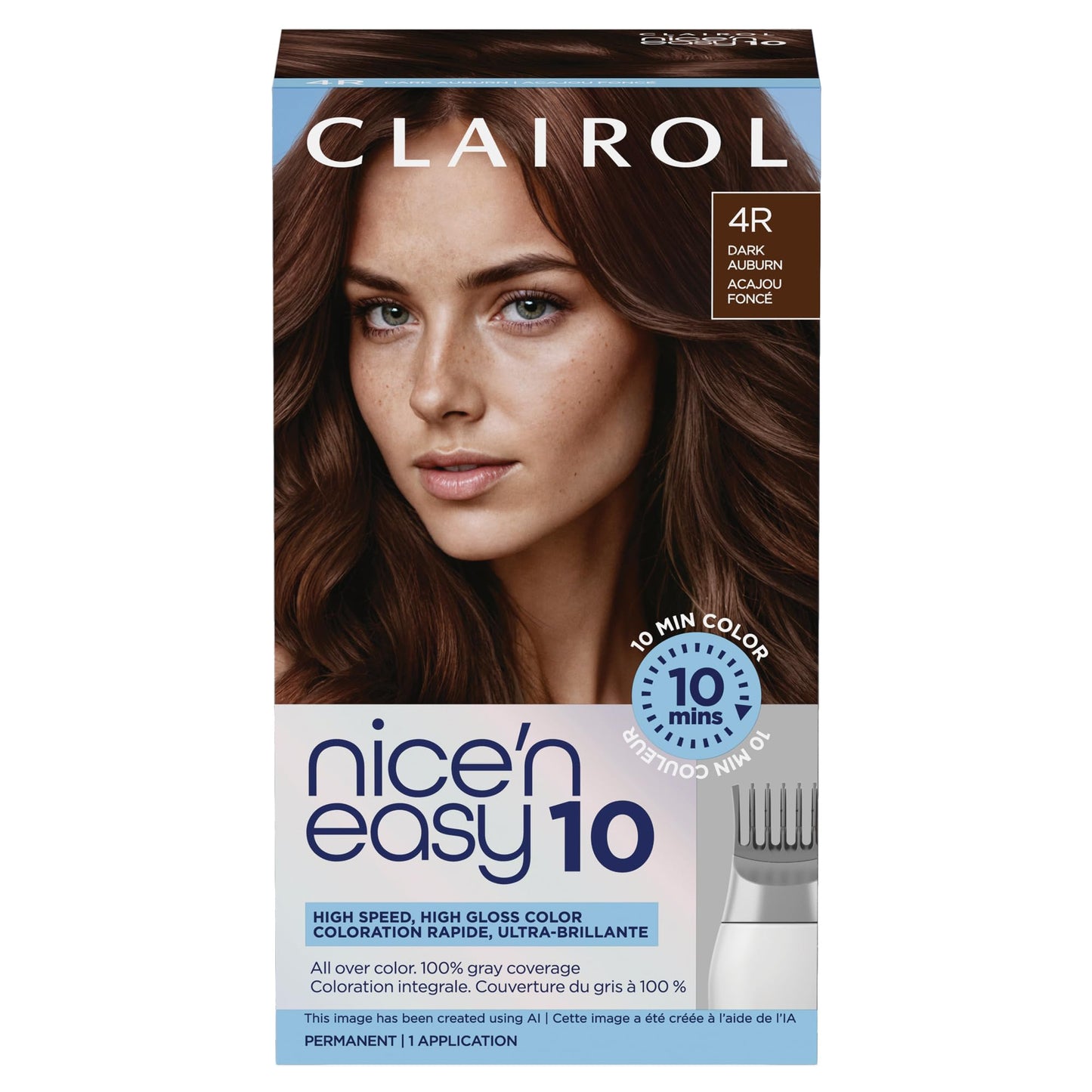 Clairol Nice'N Easy 10 Permanent Hair Dye, 6WN Light Chocolate Brown Hair Color, Pack of 1
