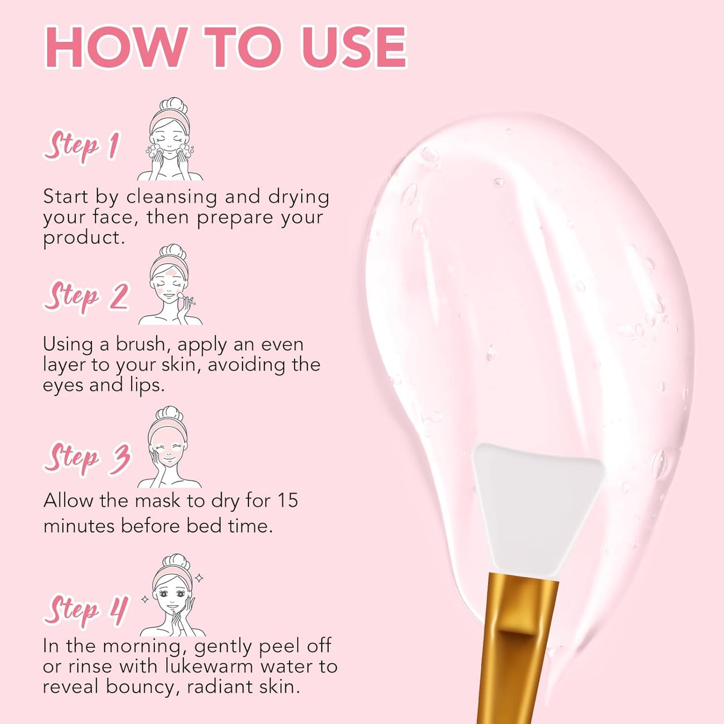 Collagen Overnight Wrapping Peel off Face Mask, Collagen Night Wrapping Mask, Elasticity & Hydration for Glass Skin, Reduce Fine Lines & Dullness, Anti-Aging Korean Skin Care