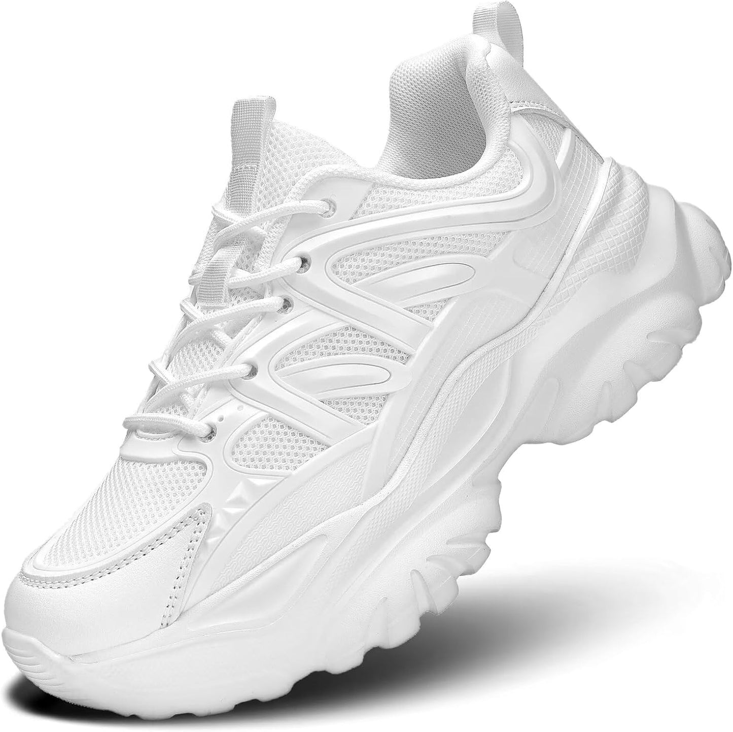 Zapatillas deportivas para correr en carretera para mujeres antideslizantes para damas caminata moda atlético grueso zapatillas trabajo gimnasio cómodas ligeras malla suela suave