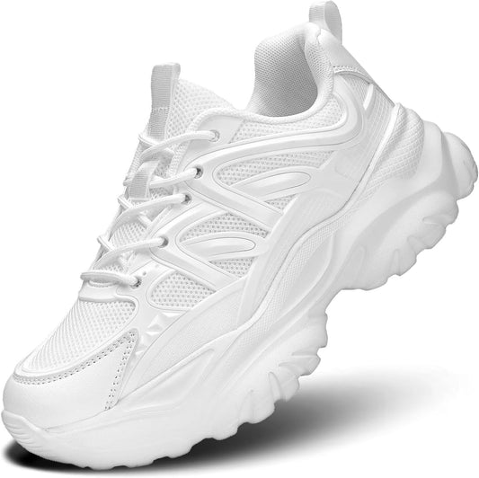 Zapatillas deportivas para correr en carretera para mujeres antideslizantes para damas caminata moda atlético grueso zapatillas trabajo gimnasio cómodas ligeras malla suela suave