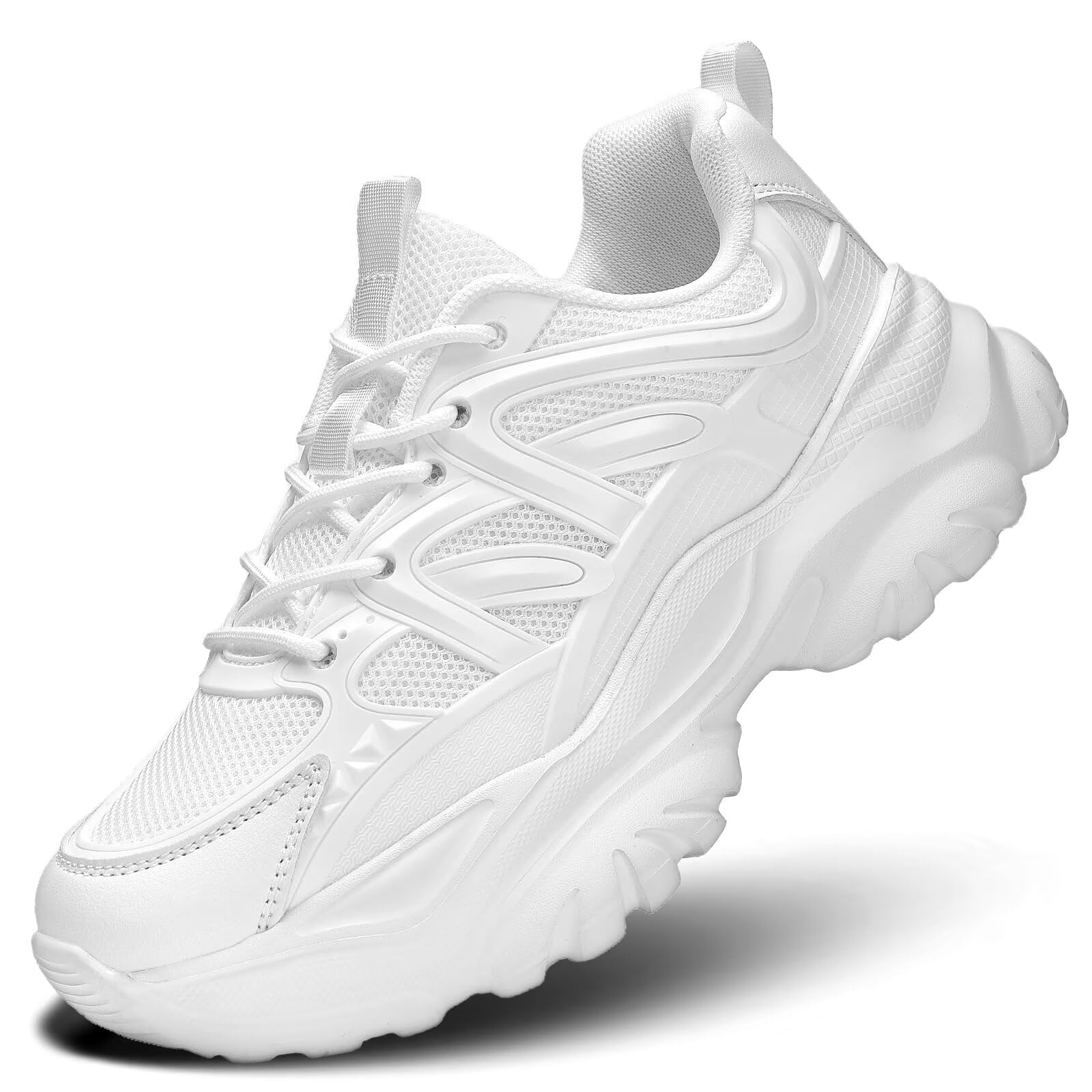 Zapatillas deportivas para correr en carretera para mujeres antideslizantes para damas caminata moda atlético grueso zapatillas trabajo gimnasio cómodas ligeras malla suela suave