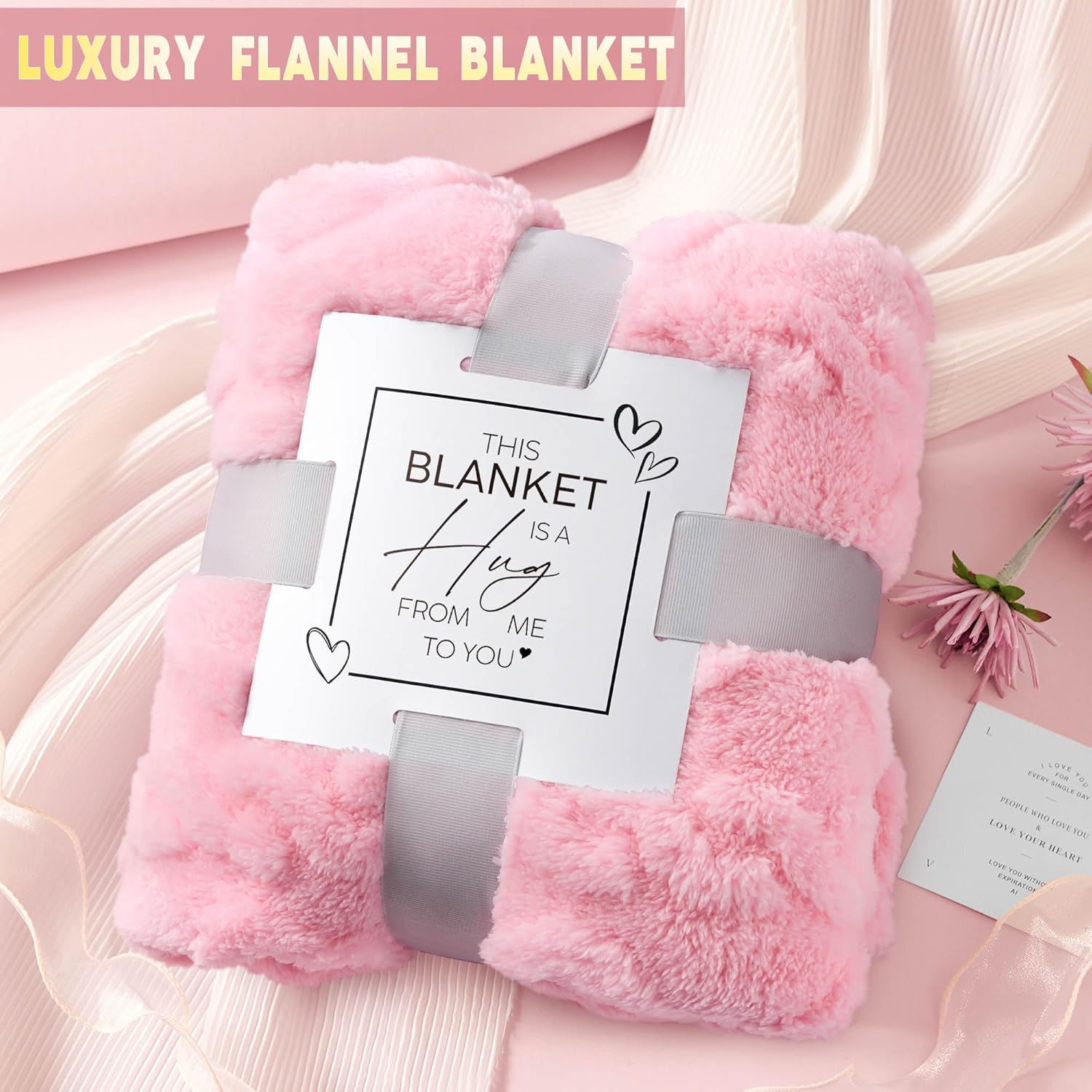 Mothers Day Birthday Gifts for Women Mom Wife Grandma Daughter Friends Sister, Unique Gifts for Women Her Girlfriend Teacher Coworker, Self Care Get Well Soon Gift, Luxury Rose Spa Bath Gift Basket