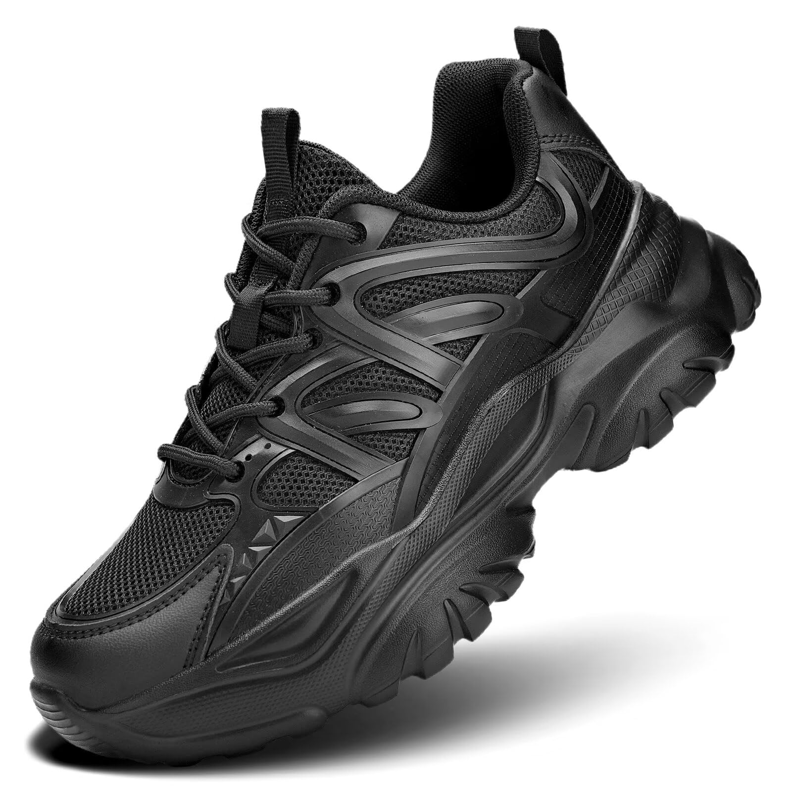 Zapatillas deportivas para correr en carretera para mujeres antideslizantes para damas caminata moda atlético grueso zapatillas trabajo gimnasio cómodas ligeras malla suela suave