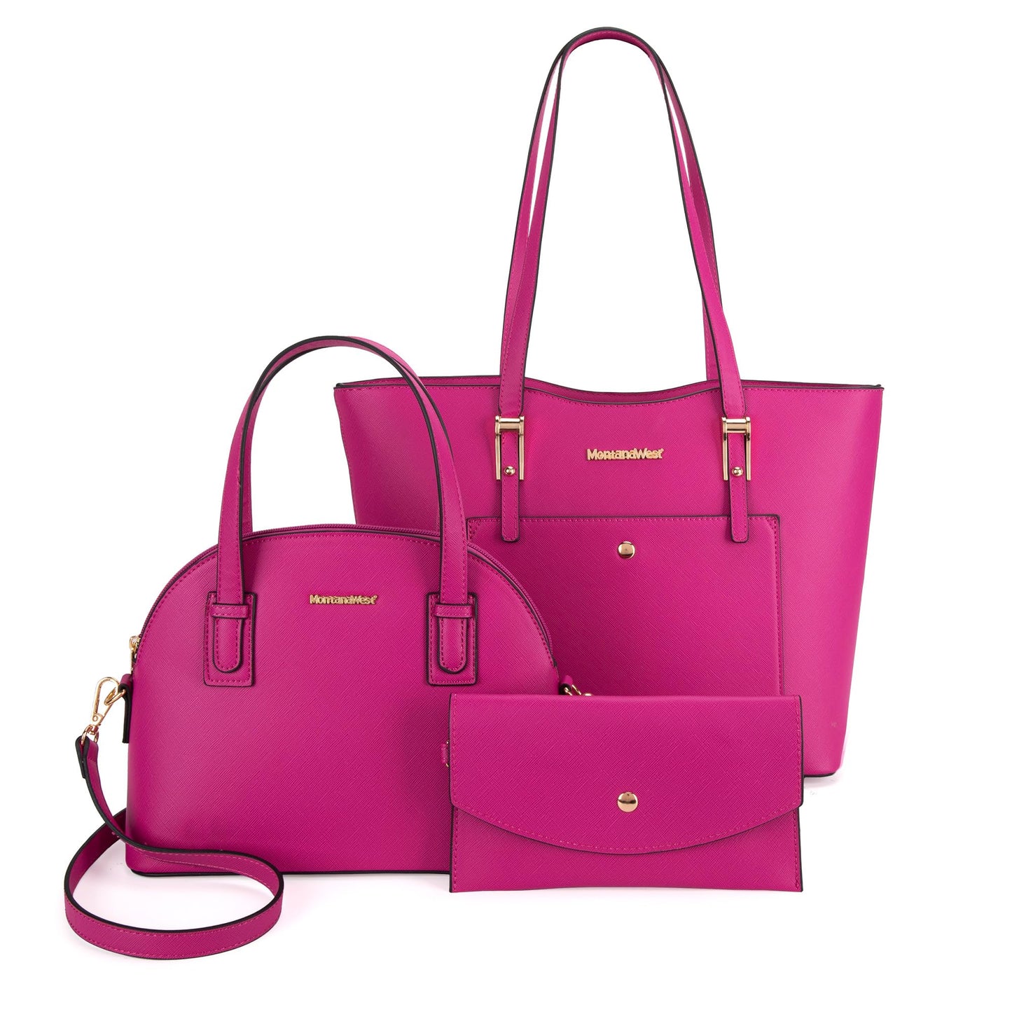 Montana West 3PCS Purses for Women Tote Bag and Wallet Set Shoulder Satchel Handbags