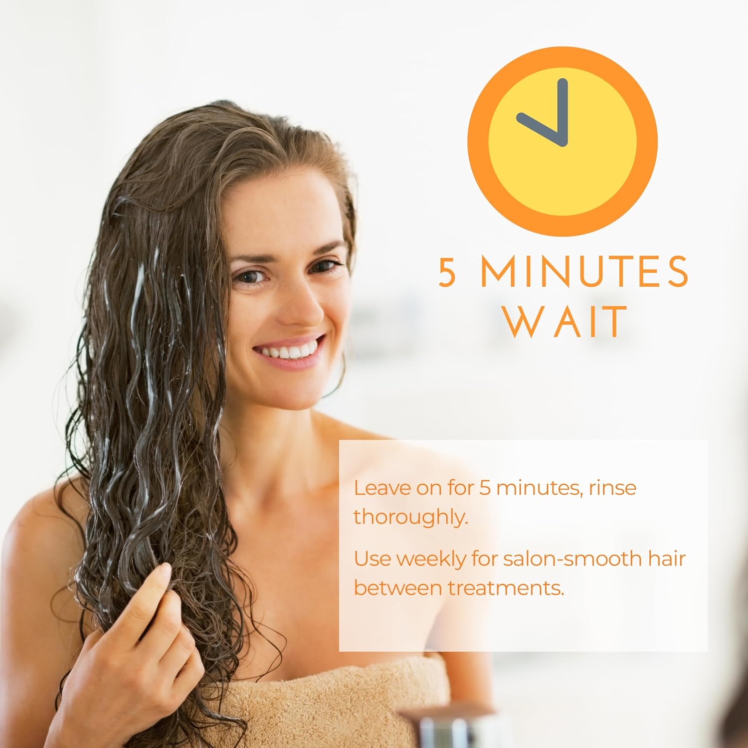 Kerazon Professional Hair Mask Anti Frizz Keratin Care, Moisturizing, Deep Hydration for Dry Damaged Hair Buriti Liss