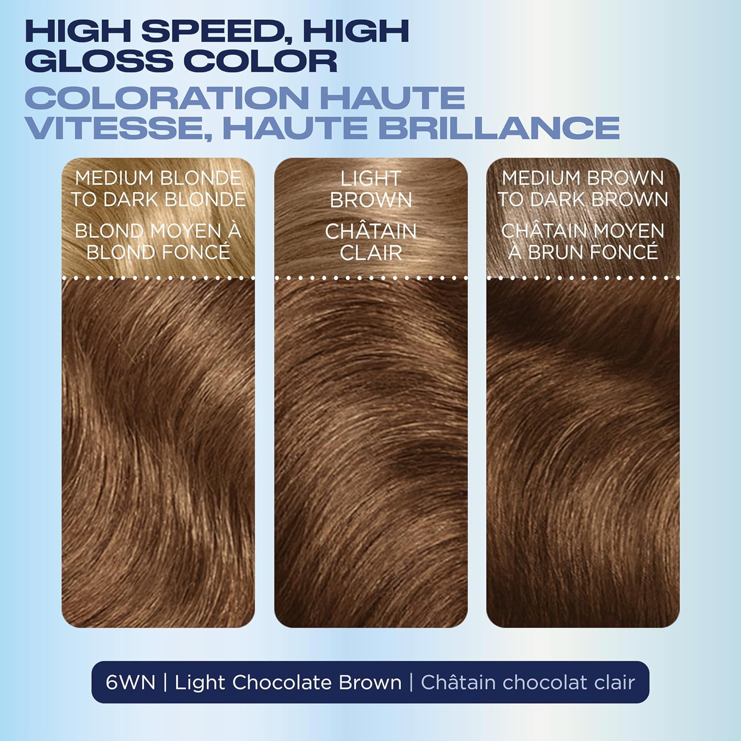 Clairol Nice'N Easy 10 Permanent Hair Dye, 6WN Light Chocolate Brown Hair Color, Pack of 1