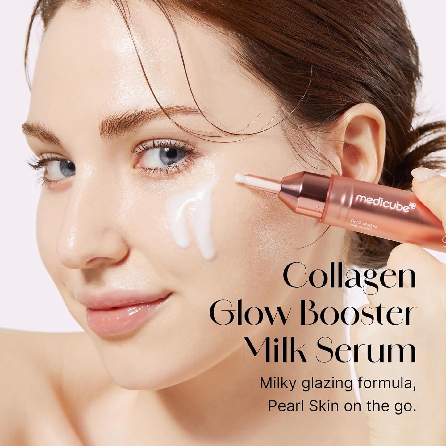medicube Milky Collagen Double Glow Lock Duo: Máscara Envolvente de Brillo Lechoso con Capa de Colágeno y Suero Lácteo Potenciador del Brillo de Colágeno | Colágeno 130Da, Niacinamida, Glutatión para