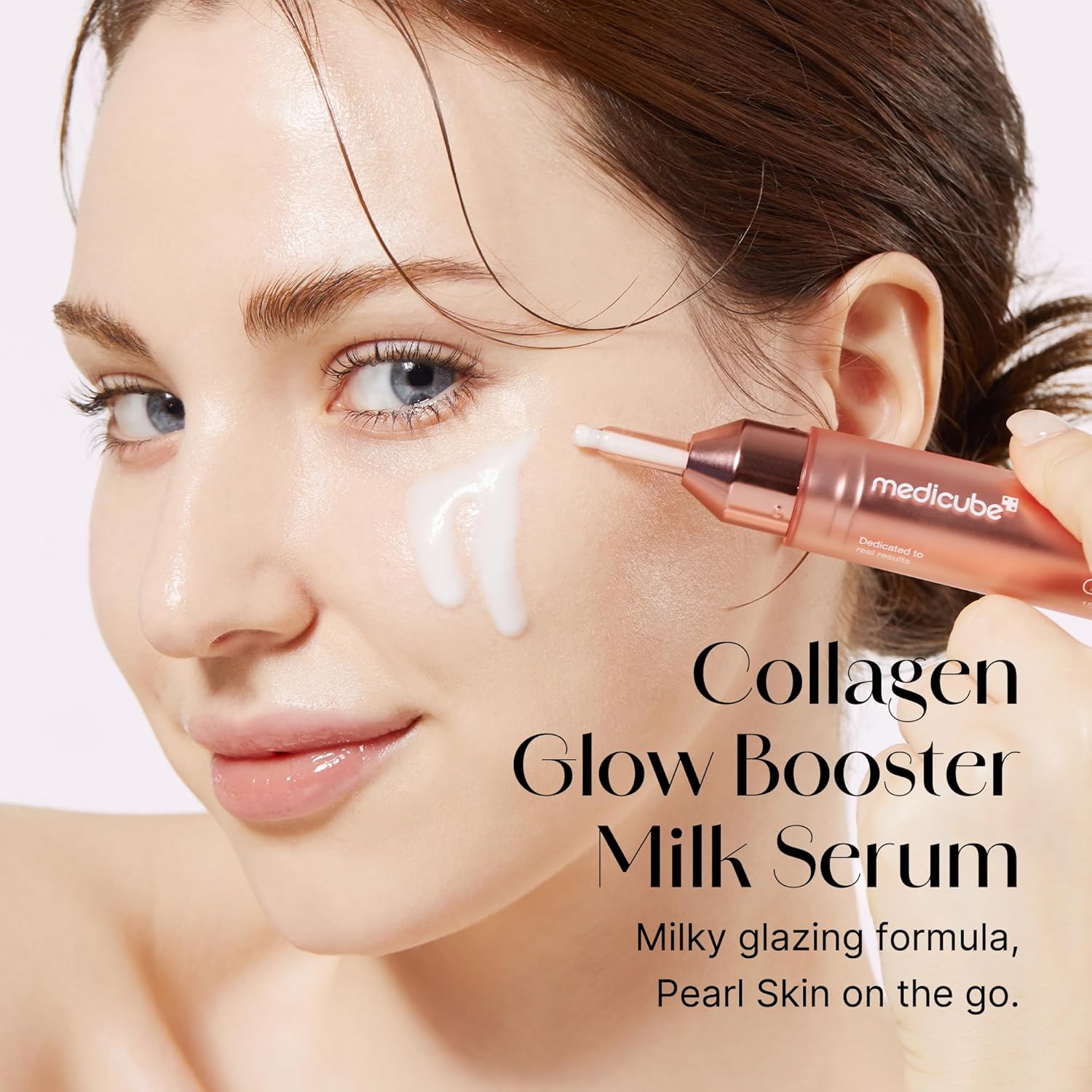 medicube Milky Collagen Double Glow Lock Duo: Máscara Envolvente de Brillo Lechoso con Capa de Colágeno y Suero Lácteo Potenciador del Brillo de Colágeno | Colágeno 130Da, Niacinamida, Glutatión para
