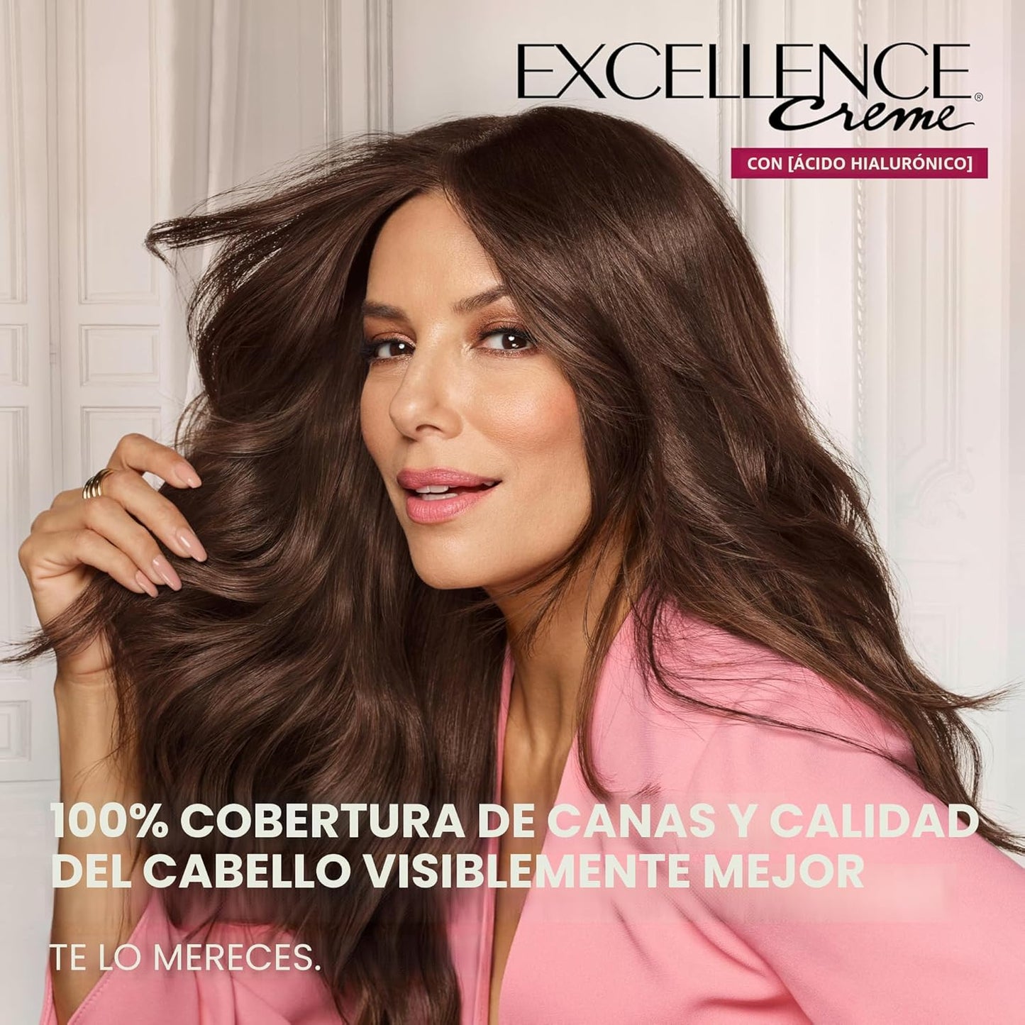 L'Oreal Paris Excellence Crème Tinte Permanente para el Cabello, Color de Cabello de Triple Cuidado con Complejo Pro-Keratine para Cobertura 100% de Canas, 4 Marrón Oscuro, 1 Kit