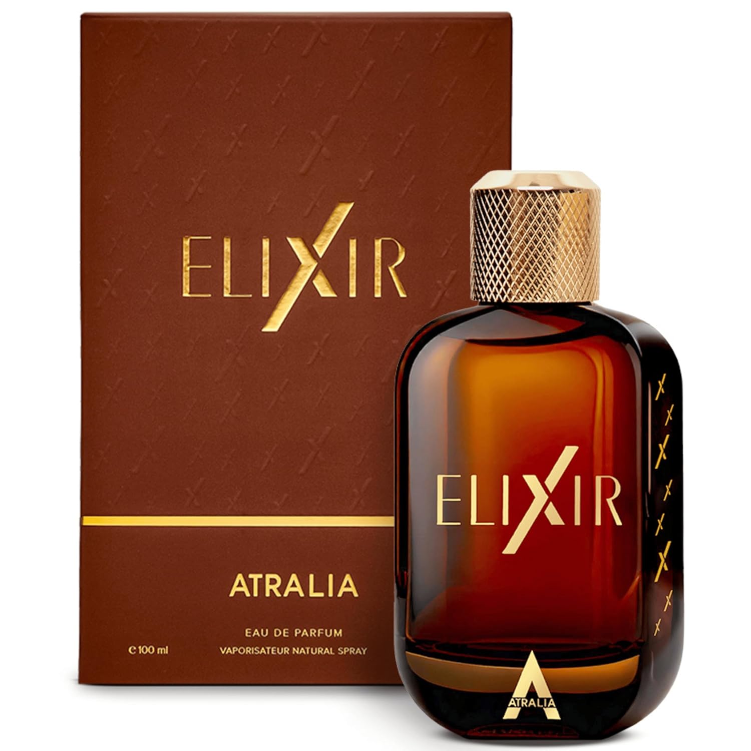 Atralia Elixir Eau de Parfum 100 ml | Perfume de Ámbar Fresco y Amadeirado para Hombre | Fragancia de Larga Duración con Menta, Lavanda, Bergamota, Ámbar y Vainilla