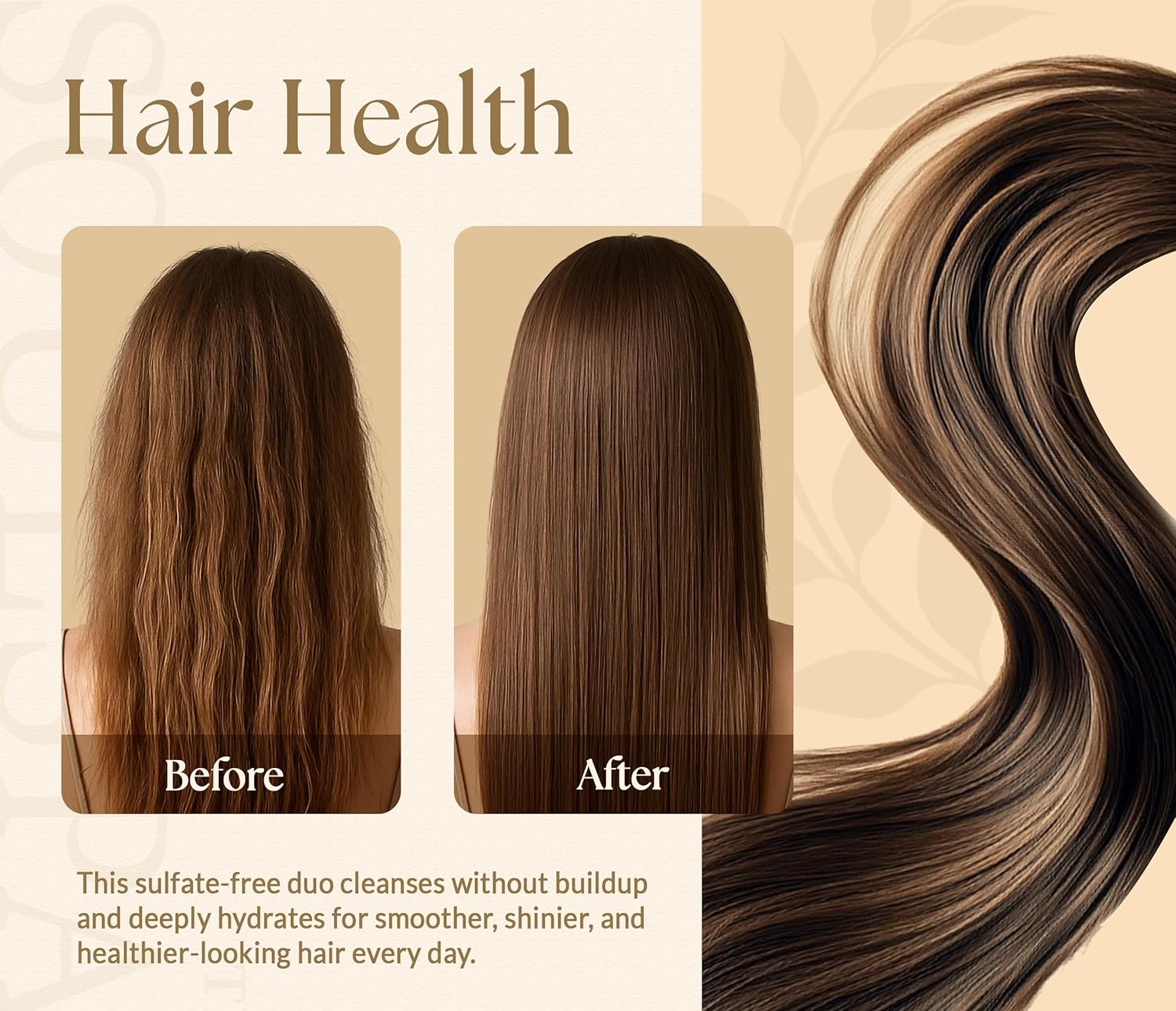 SOULSPA PURE Biotin Rice Water Shampoo and Conditioner Set - Thickening Formula with Rice Protein & Keratin - Strengthening Hair Care for Thinning Hair - Made in USA - 16 fl oz Each